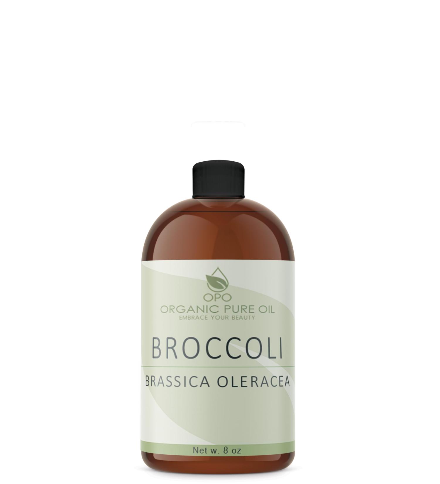 Broccoli Seed Oil - 100% Pure Organic 8 oz | Cold Pressed Carrier Oil for Skin Hair & Body | Nourishing & Hydrating | Fair Trade - Buy Online on GoSupps.com
