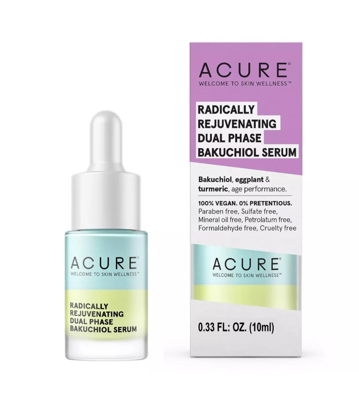 Acure Radically Rejuvenating Dual Phase Bakuchiol Serum - 0.33 oz (.33 oz (10 ml))