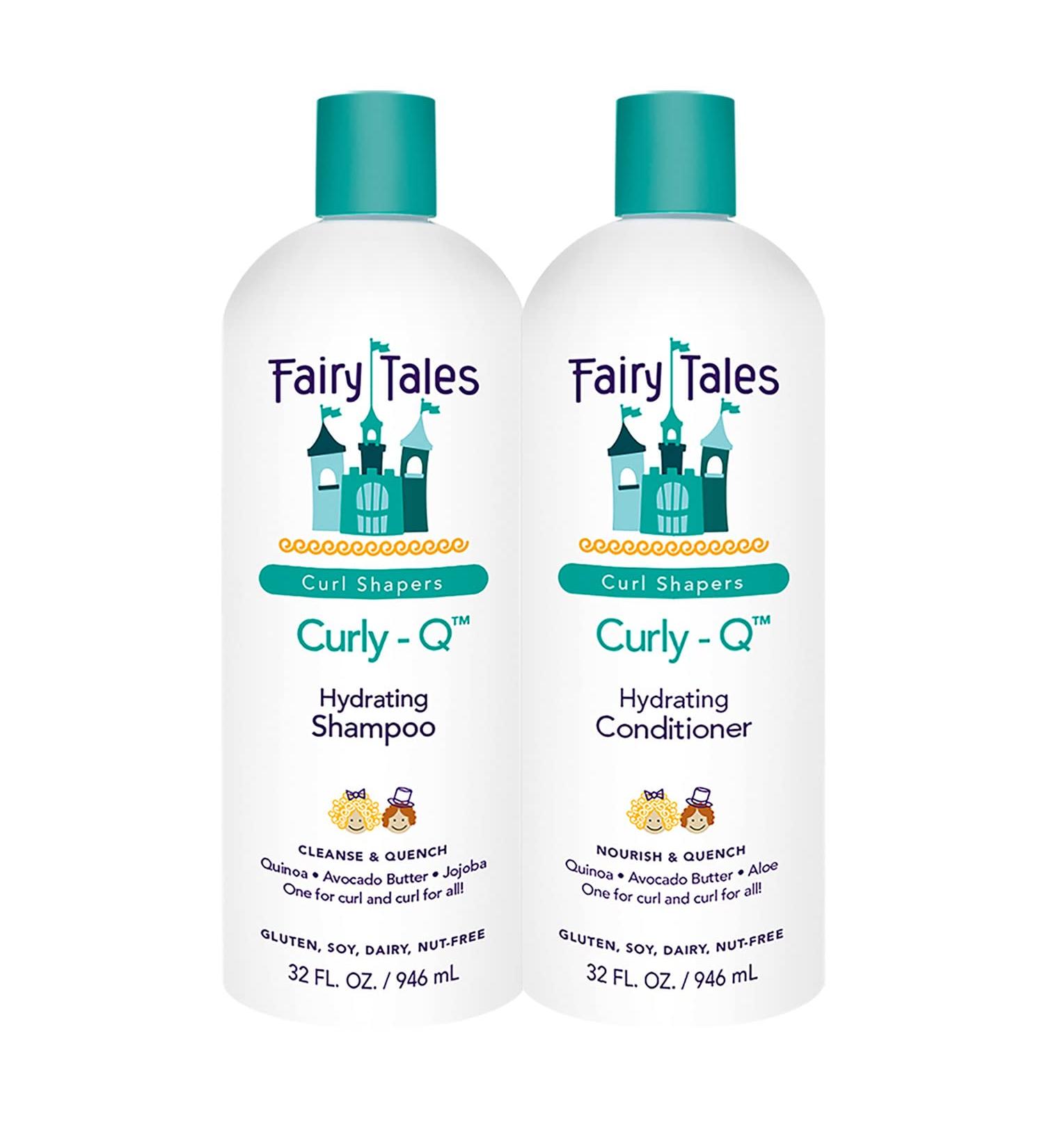 Fairy Tales Curly Q Daily Kids Shampoo & Conditioner - Hydrating Set for Curly Hair | Paraben, Sulfate, Gluten, Nut Free - Buy Online on GoSupps.com