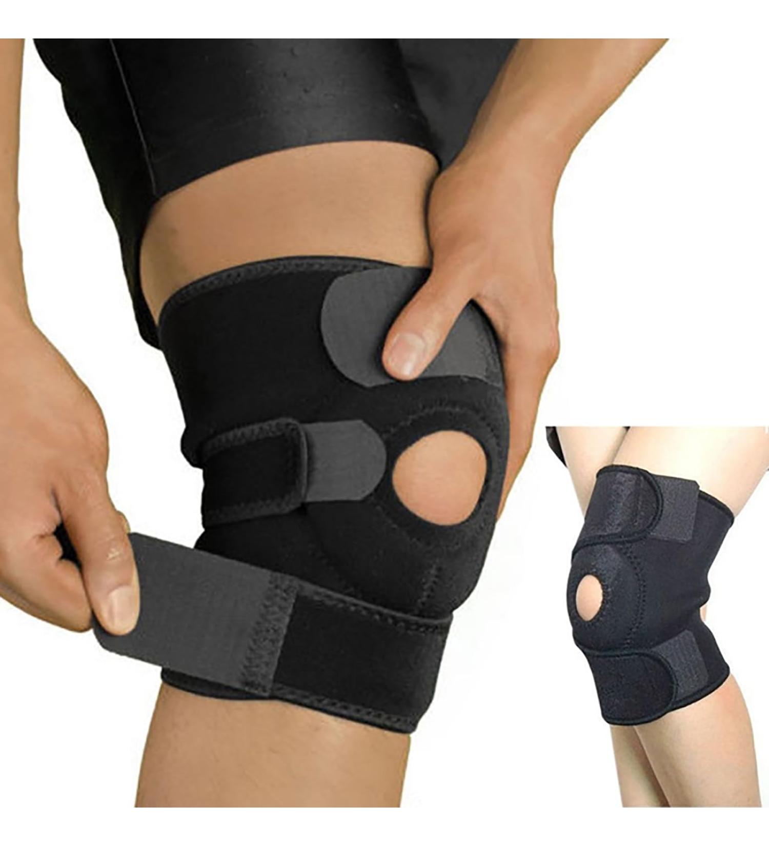 GoGadget-Zone Adjustable Knee Brace Support for Meniscus Tears and Joint Injuries - Neoprene Open Patella, Compression Stabilizer for Pain Relief - Black - Buy Online on GoSupps.com