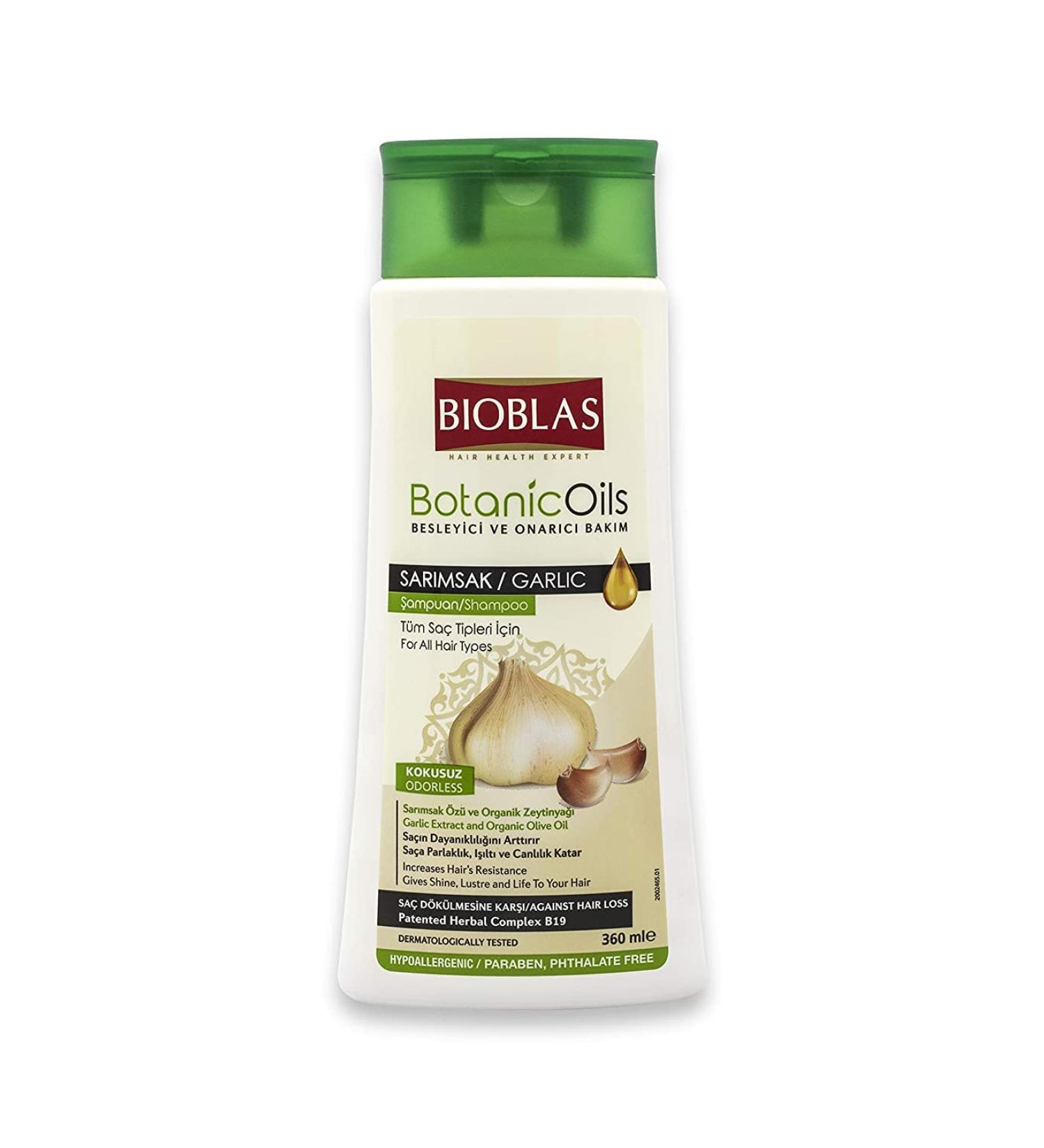 kenparazzi Botanic Oils Garlic Shampoo 360 ml with Garlic Extract and Organic Oil Serum Prevents Hair Loss