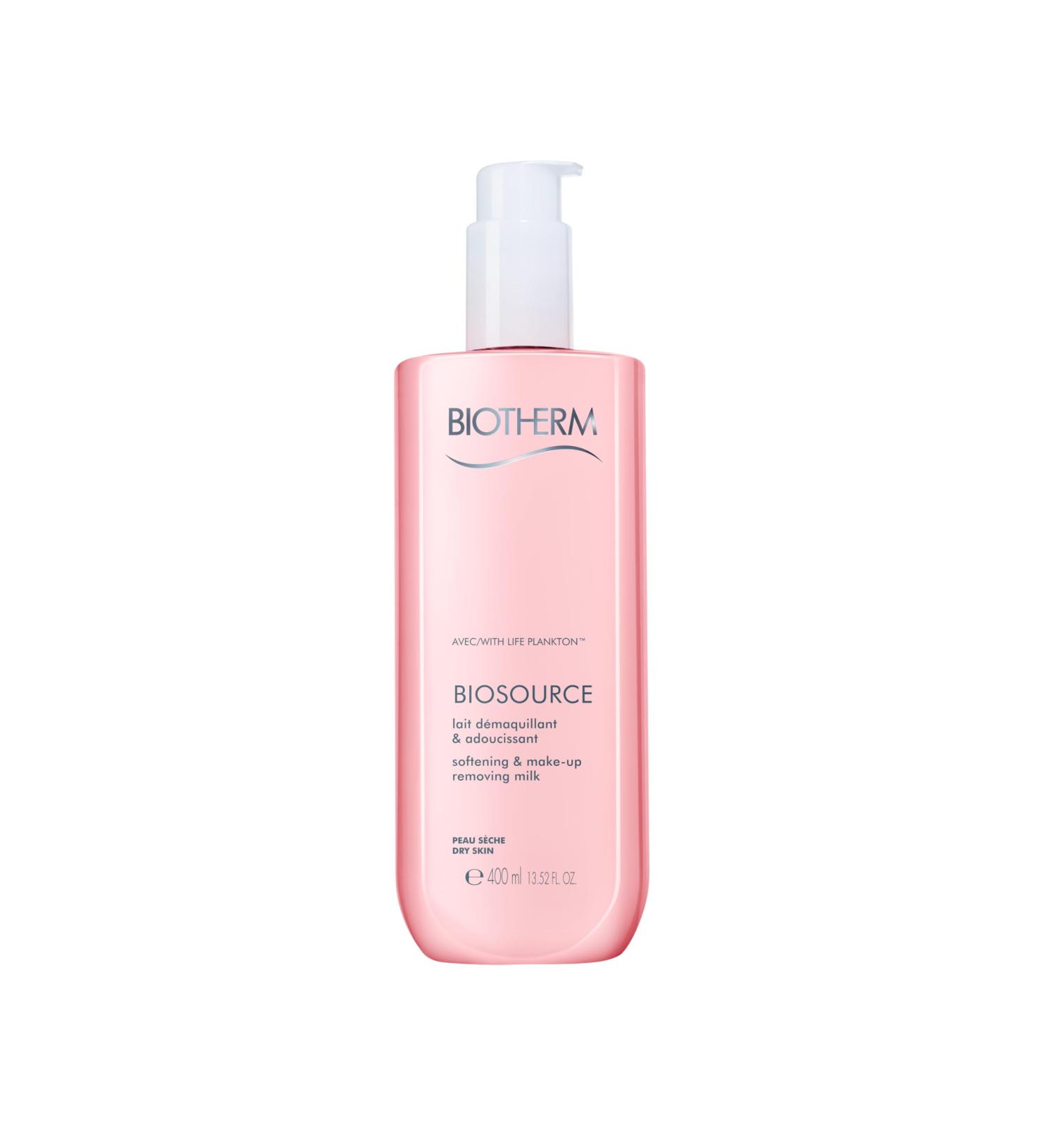 Biotherm Biosource Lait Demaq - Gentle Cleaning Milk for Dry Skin with Life Plankton & Shea Butter | 400ml - Removes Impurities & Makeup for Fresh Skin - Buy Online on GoSupps.com
