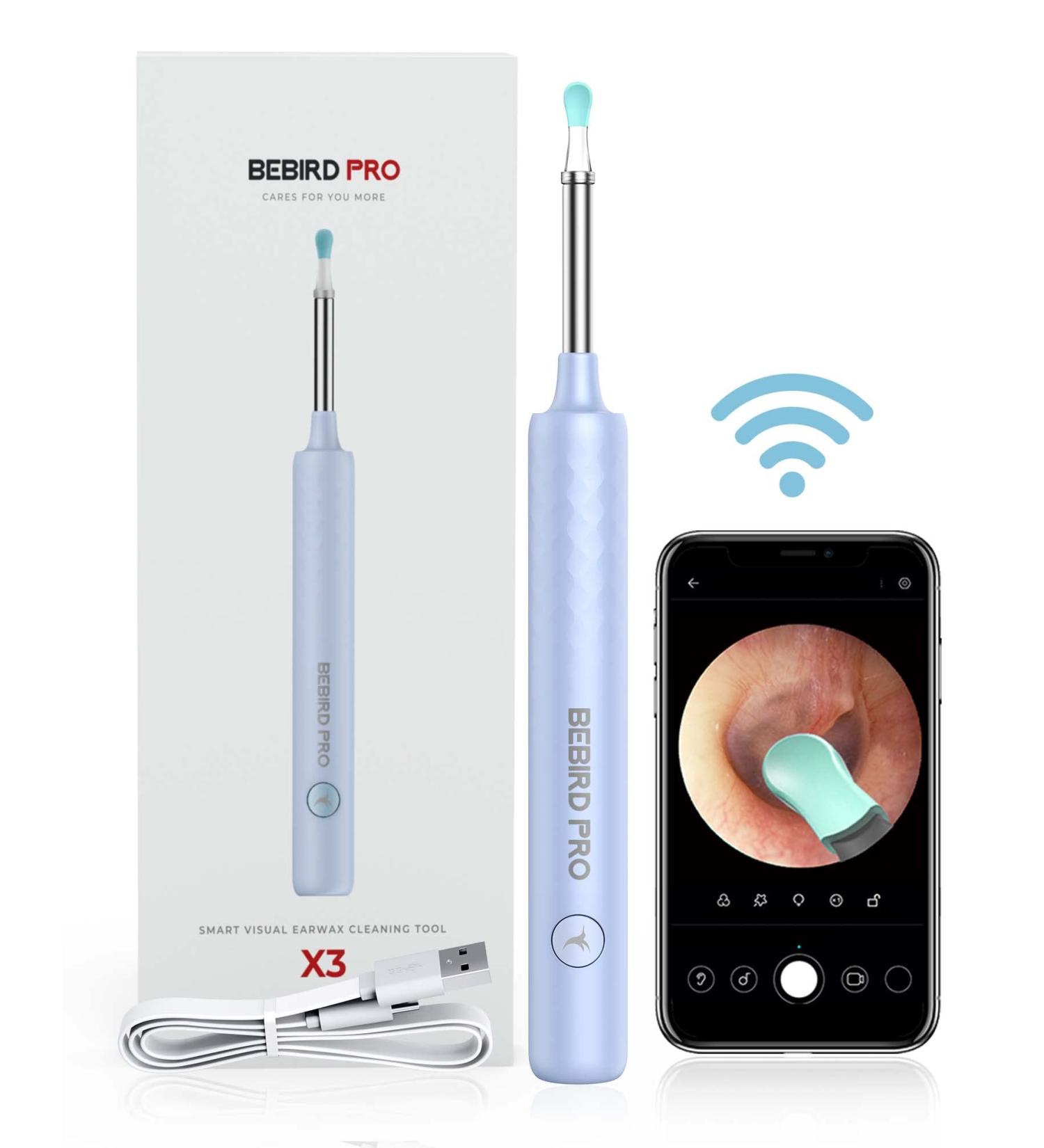BEBIRDPRO Ear Wax Removal Tool with 6 LED Lights and Intelligent Temperature Control - T15 PRO X3 (Blue) - Buy Online on GoSupps.com