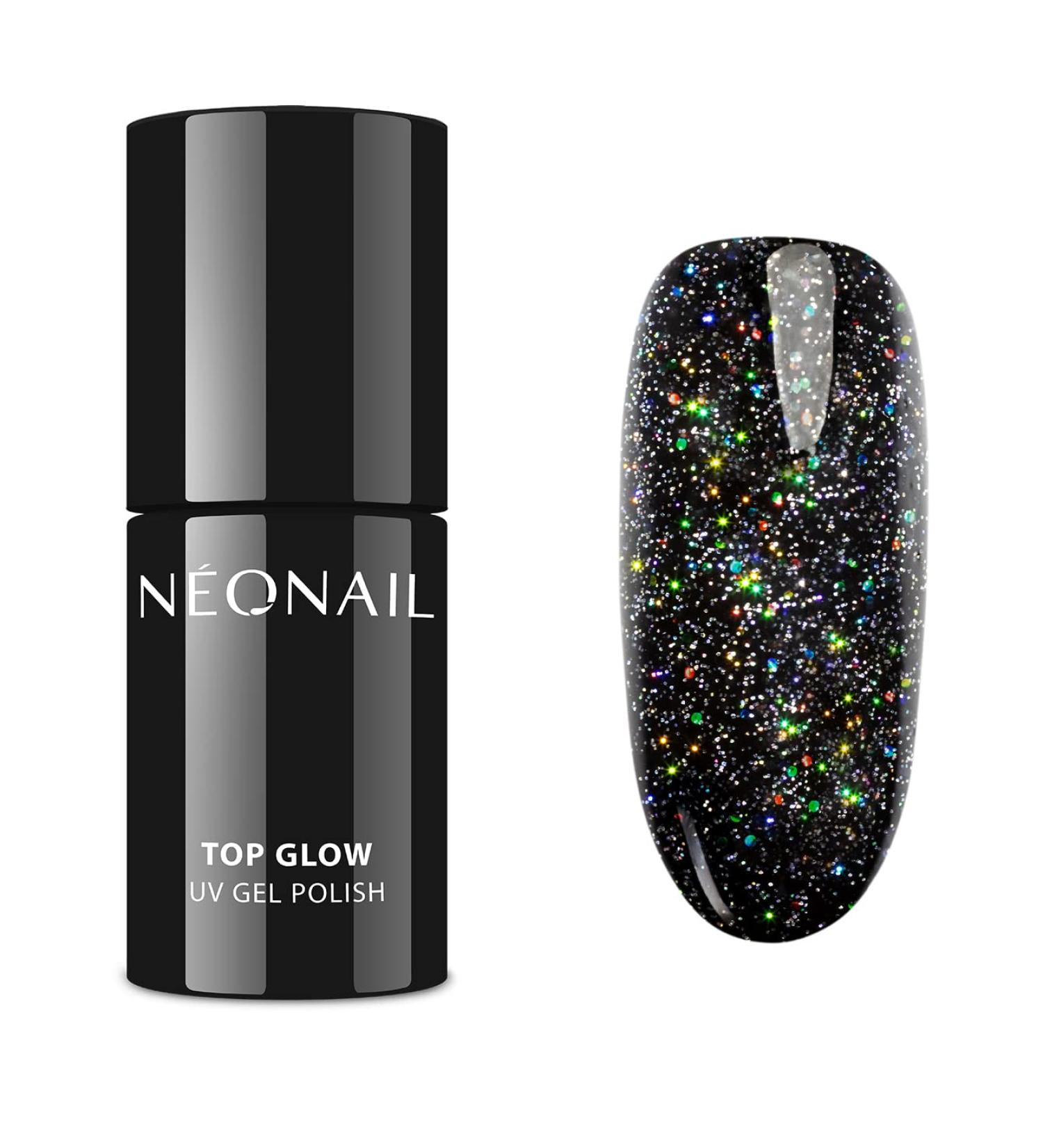 Neonail UV Top Coat Gel - Multicolor Holo Glitter Nail Polish 7.2 ml | UV Lacquer for Stunning Nail Design - Buy Online on GoSupps.com