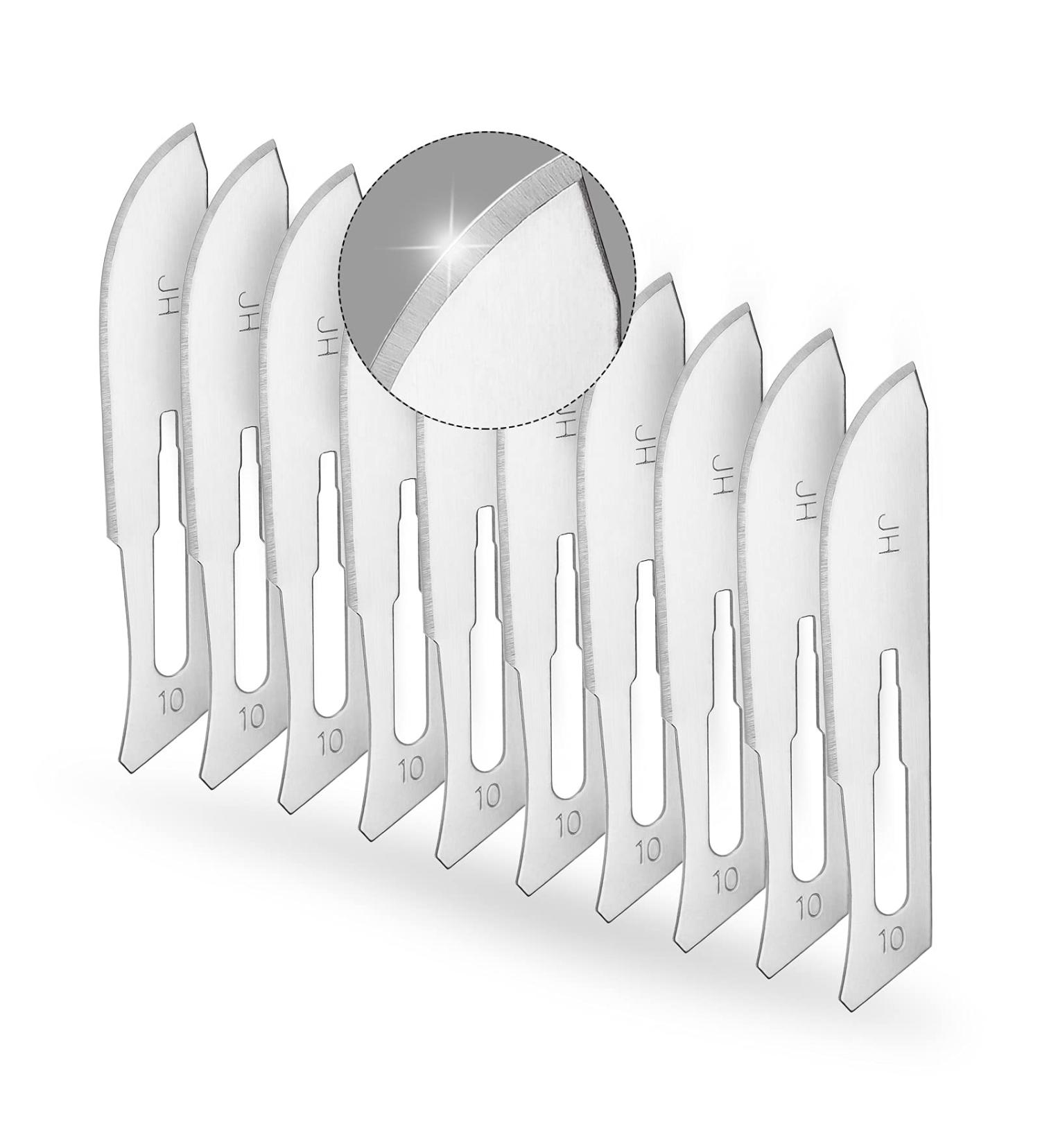 KeyUnity KA00 10pcs #10 Knife Blades - Replacement Utility Blade for Arts, Crafts, Plant Cutting, Clay Modeling, Podiatry, Dermaplaning - Buy Online on GoSupps.com