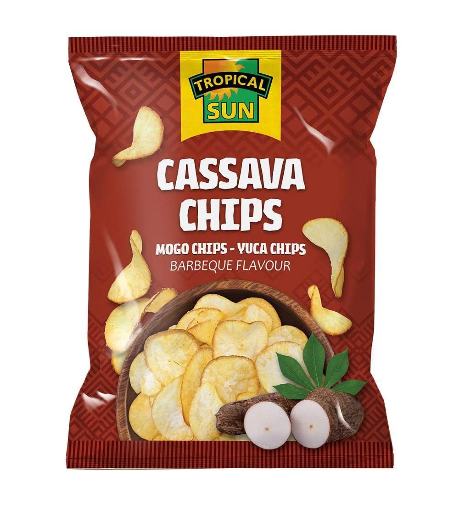 Tropical Sun Cassava Chips BBQ 80g Box of 12-Fd
