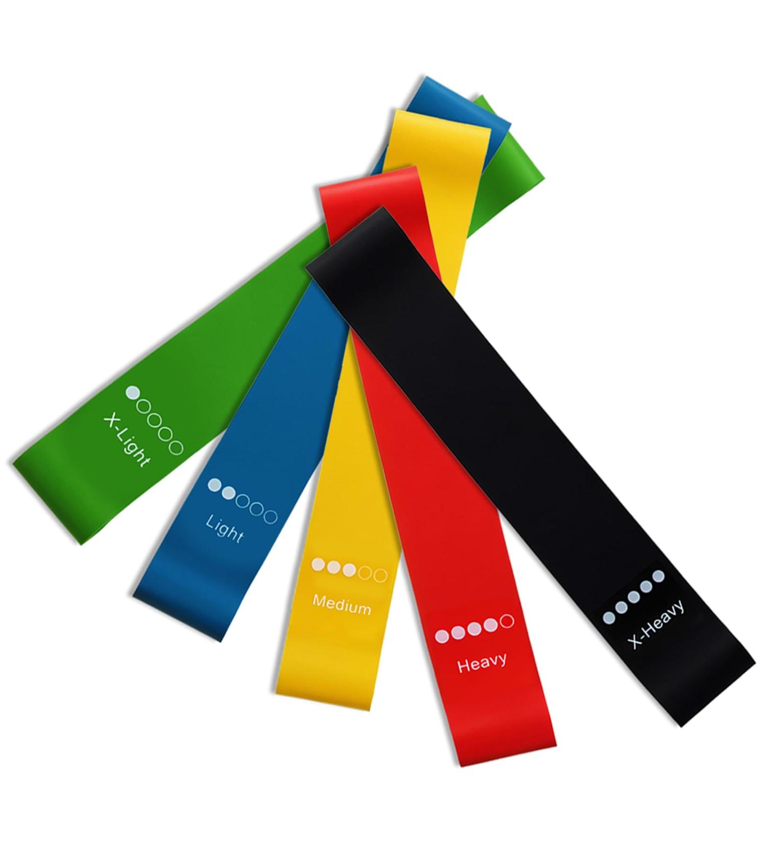 Buy Resistance Bands with 5 Strength Levels for Men & Women | Fitness Yoga & Physical Therapy - International Shipping Available - Buy Online on GoSupps.com