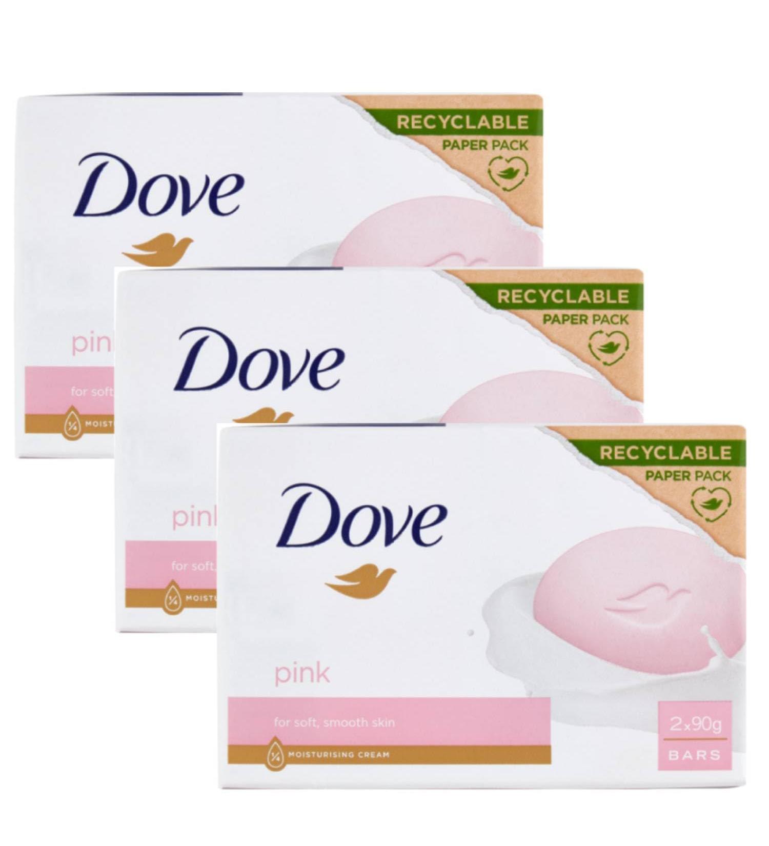  Dove Dove Beauty Cream Bar Solid Soap Various Fragrances 2 x 90 g (3 Units Pink) - Buy Online on GoSupps.com