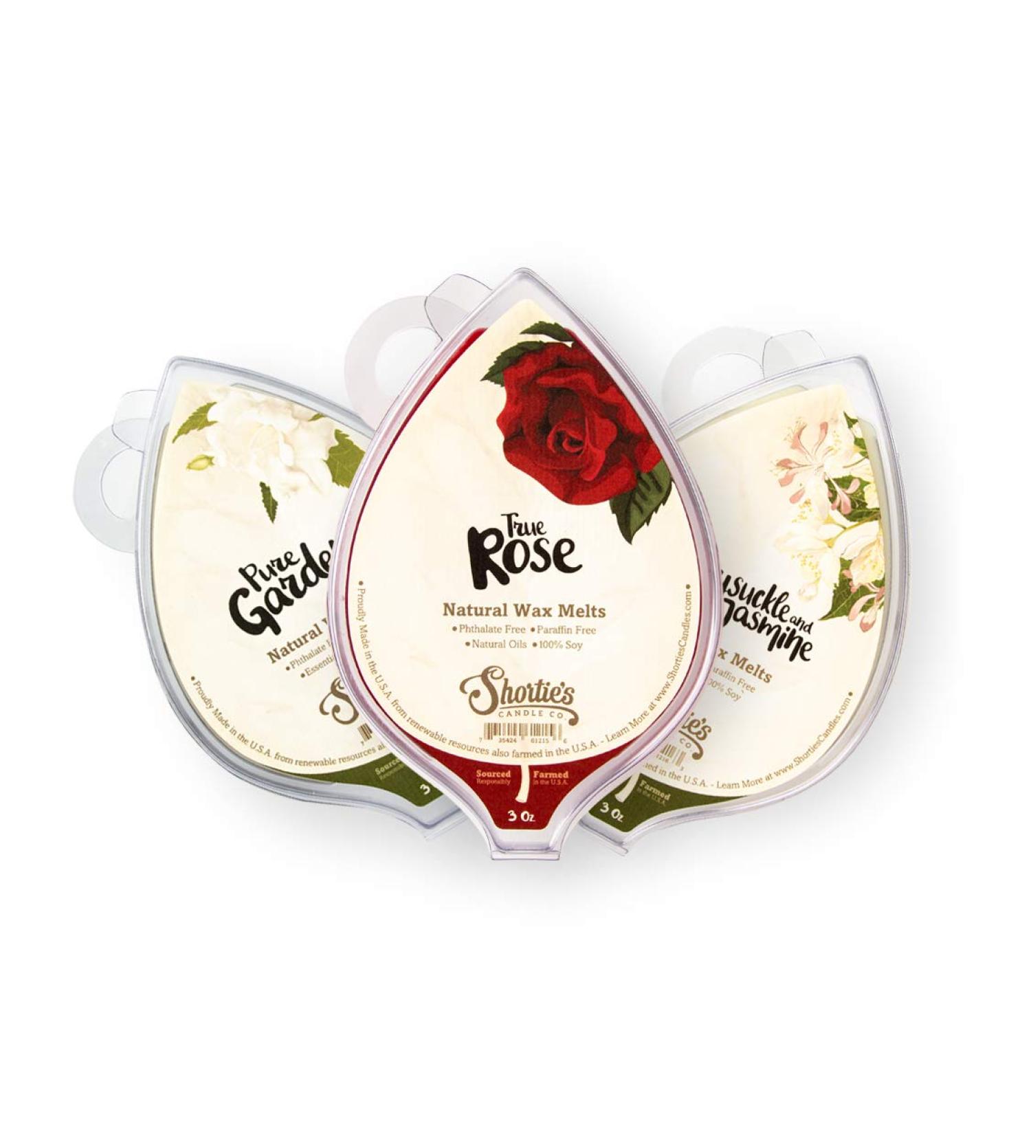 Shortie s Candle Company Floral Soy Wax Melts Variety Pack - 3 Highly Scented Vegan Bars - Gardenia True Rose Honeysuckle Jasmine - Natural & Phthalate Free - Buy Online on GoSupps.com
