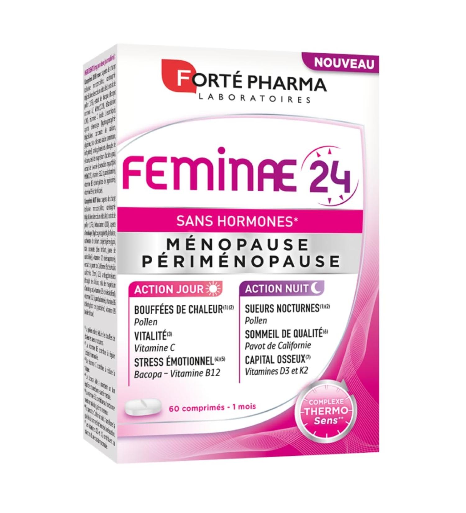 Fort Pharma F minae 24 Hormone Free | Menopause Herbal and Vitamin Supplement - Beta Alanine Lavender Vitamin B12 Pollen - Energy Soothing Sleep | 60 tablets - Buy Online on GoSupps.com
