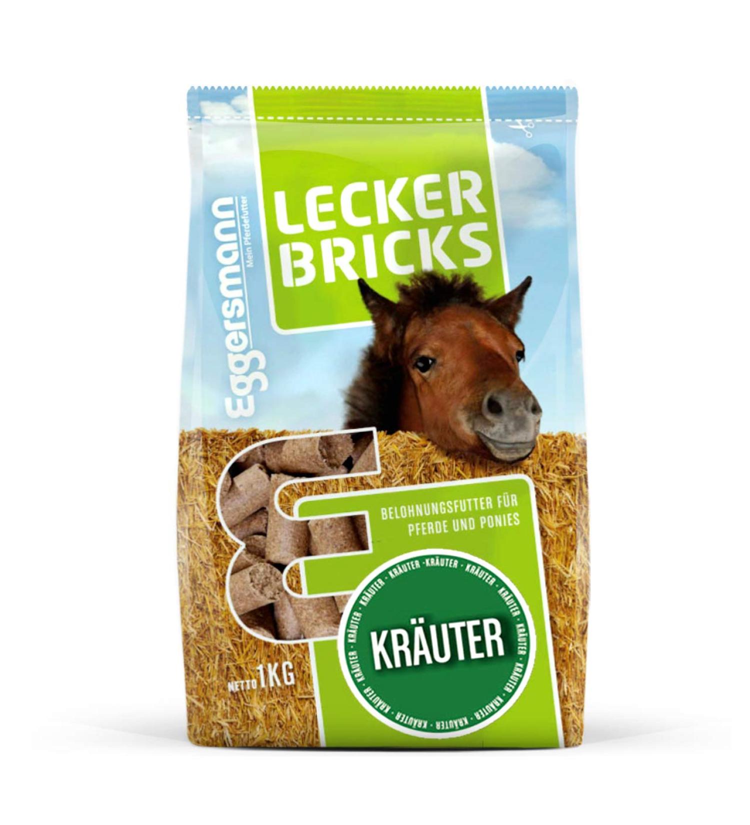 Eggersmann Lecker Bricks Kr uter Delights for Horses and Ponies Grass 1 kg - Buy Online on GoSupps.com