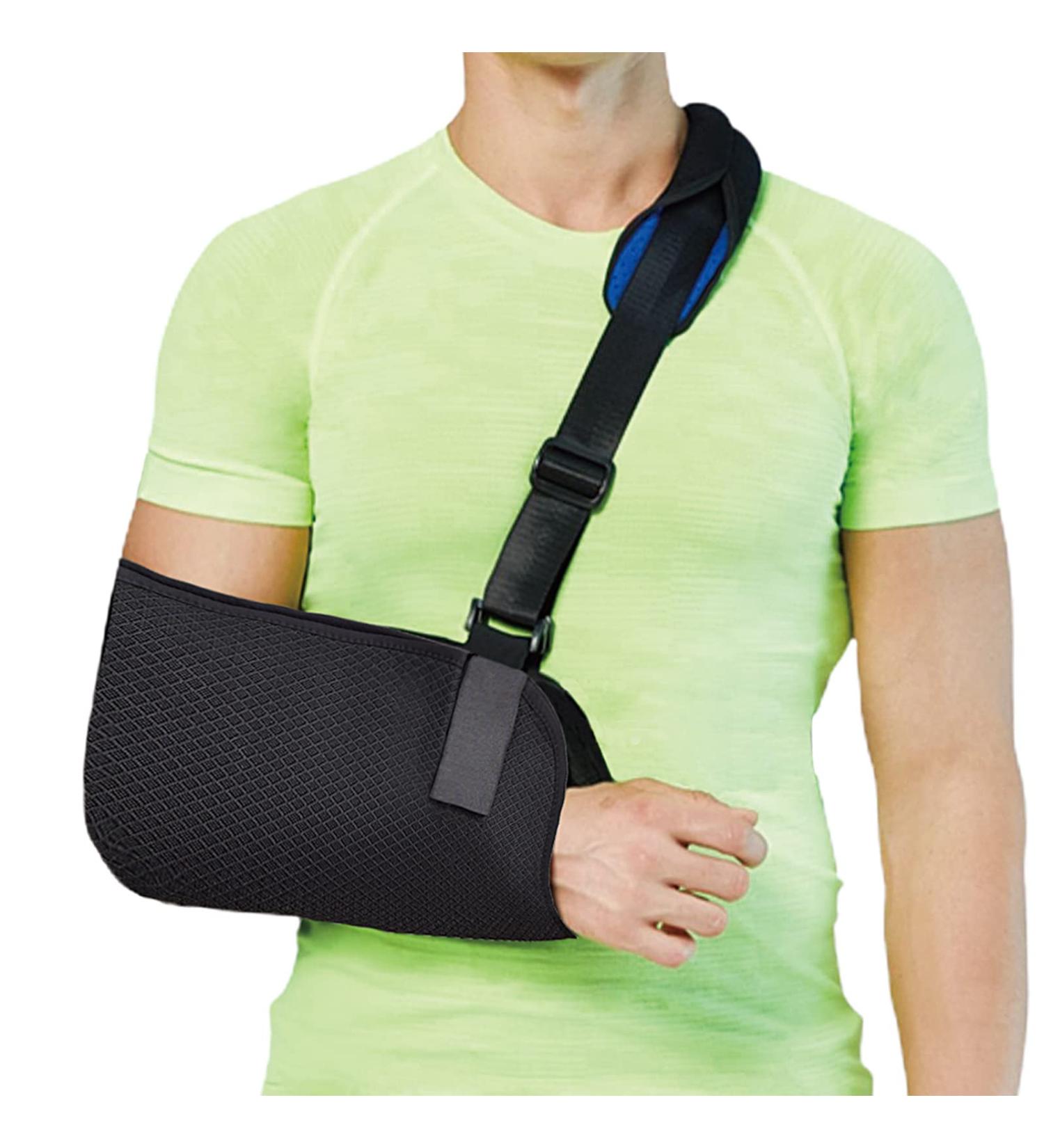 Fasola Arm Sling for Left/Right Arm Arm Splint with Foam Neck Guard for Women and Men Arm Support Strap for Broken Wrist E - Buy Online on GoSupps.com