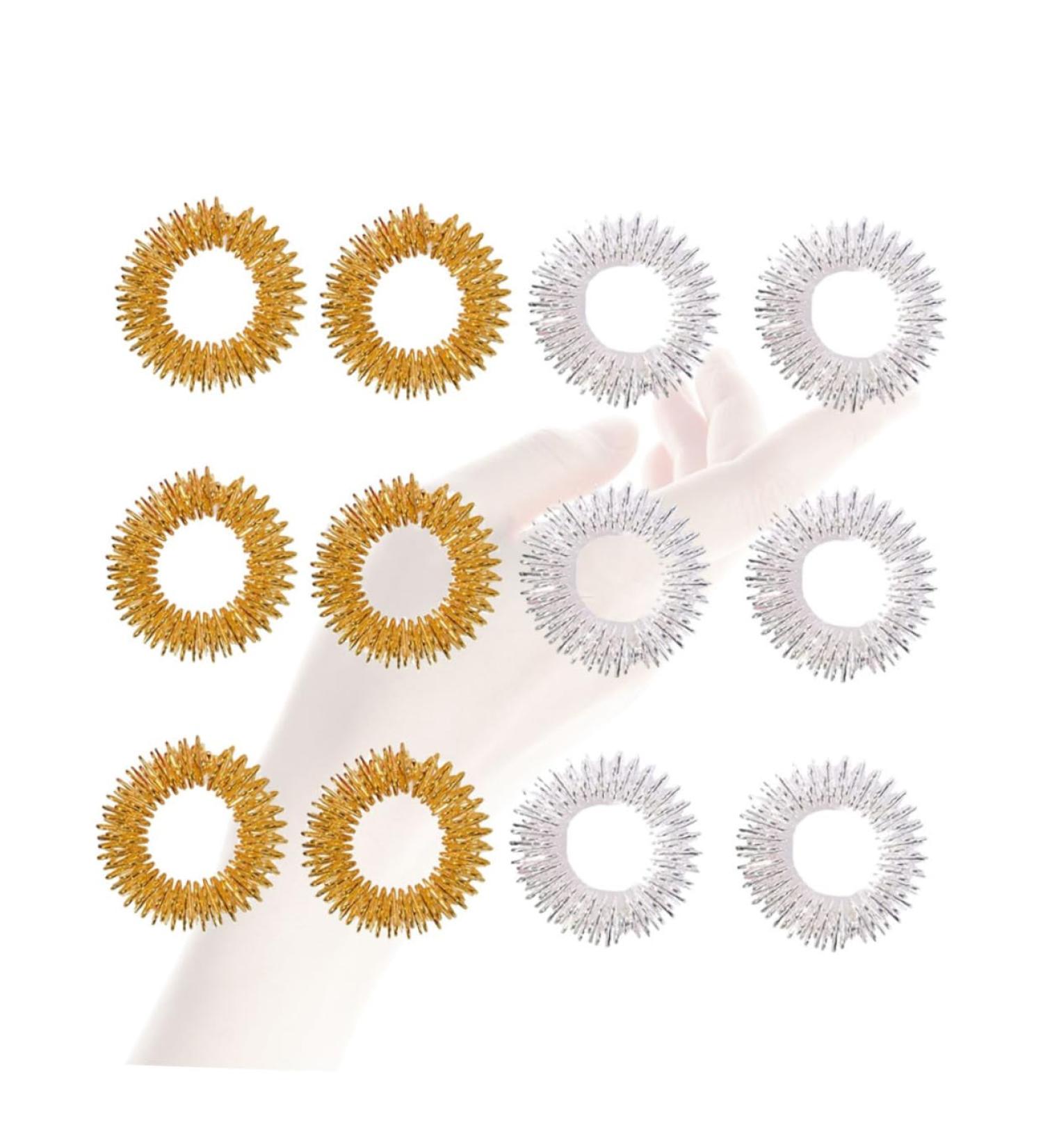 Buy Beavorty 20pc Finger Massage Rings - Pink Spiky Sensory Stress Relief Acupressure Tools for Bathroom Accessories - Buy Online on GoSupps.com
