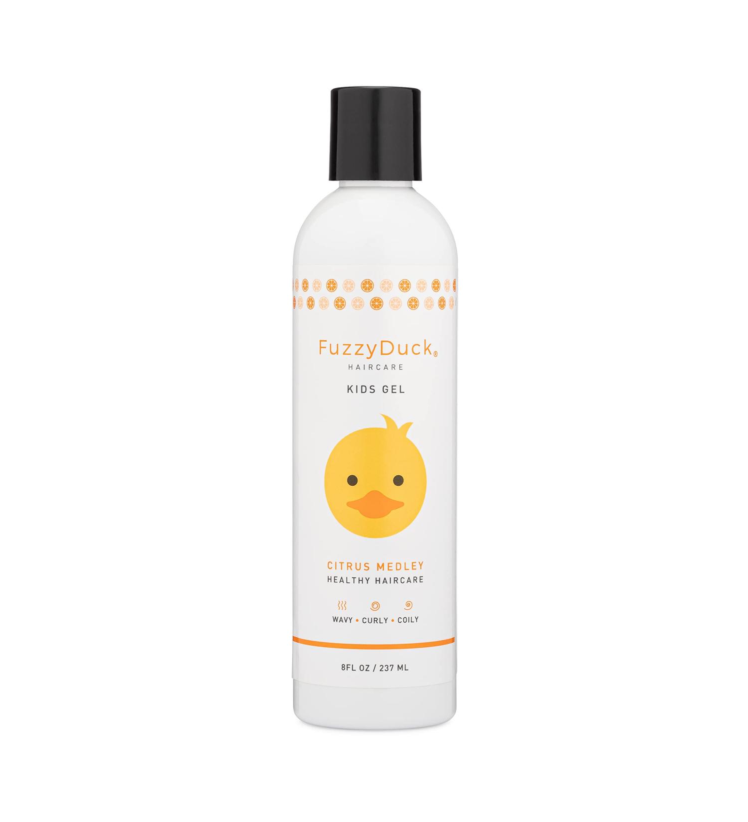FuzzyDuck Kids Hair Gel 8oz - Water-Soluble Hair Gel with Aloe, Sea Botanicals, & Honey for All Hair Types - Citrus Medley Scent - Boys & Girls Hair Gel - Buy Online on GoSupps.com