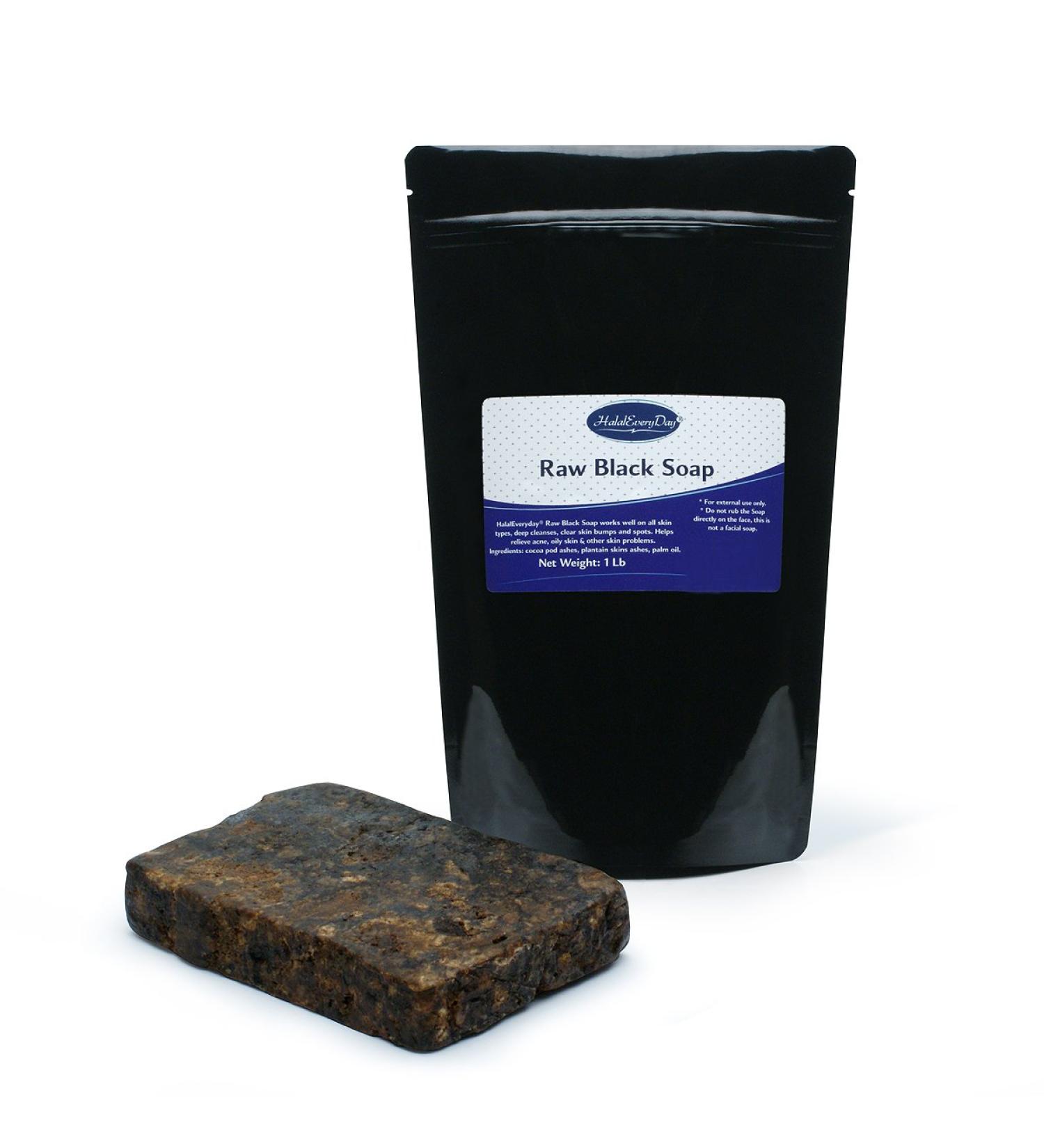 Raw African Black Soap from Ghana 1 Lb