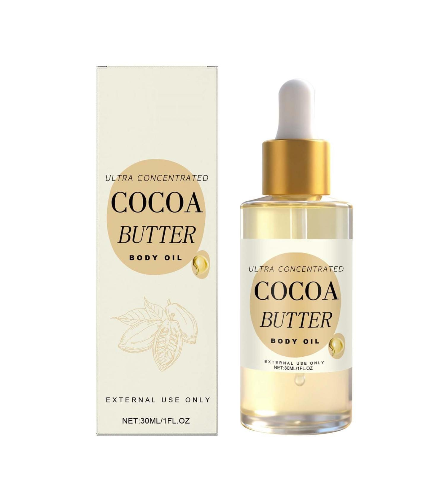 ARANYA Ultra Concentrated Cocoa Butter Body Oil with Glycerin Tocopherol Long-Lasting Moisturizing Effect Light Smooth Texture 30ML/1FL.OZ - Buy Online on GoSupps.com