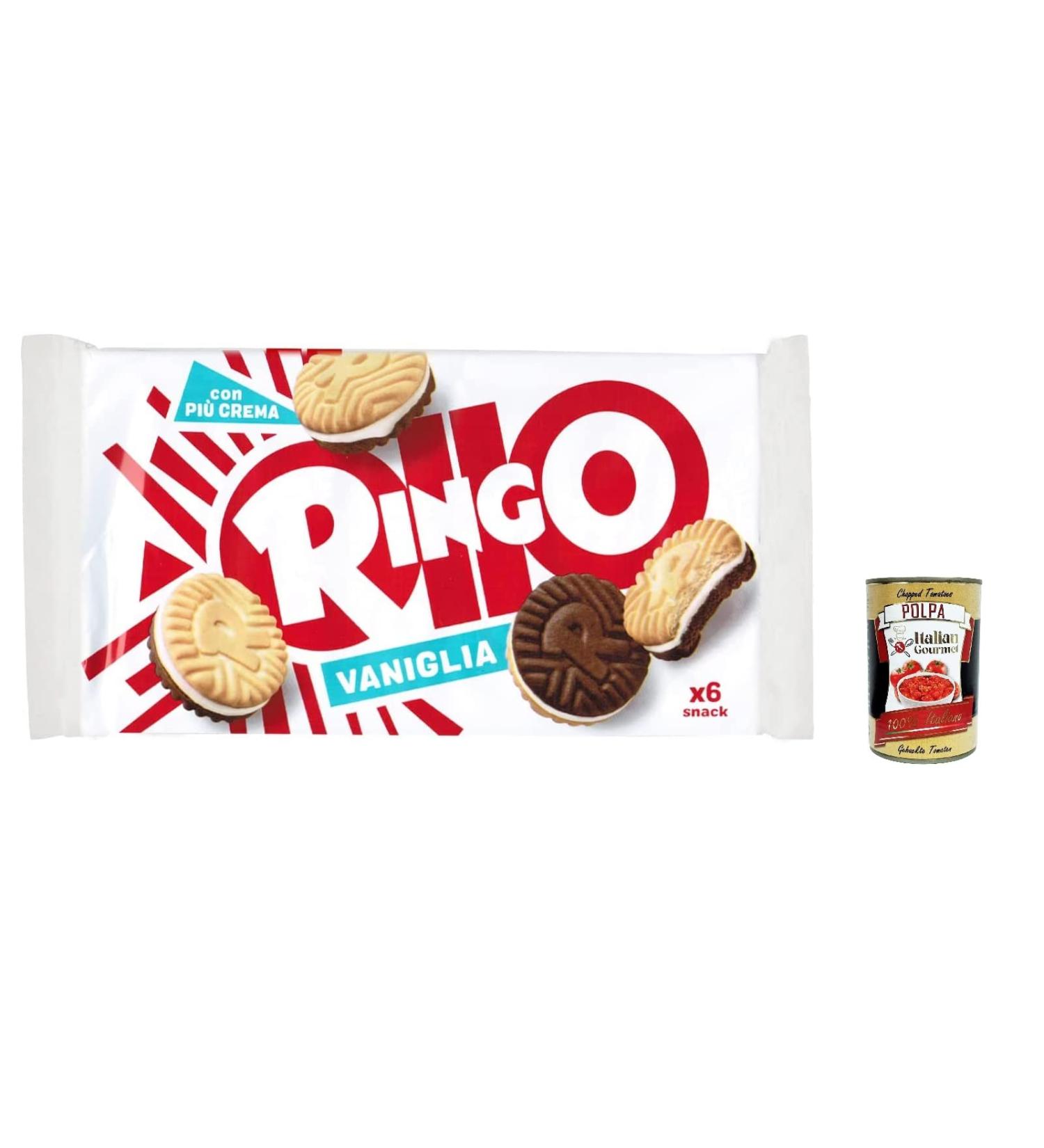 Italian Gourmet E.R. Pavesi Ringo Vanilla Cookies 330g + Italian Gourmet Pulp 400g (Pack of 6) - Buy Online on GoSupps.com