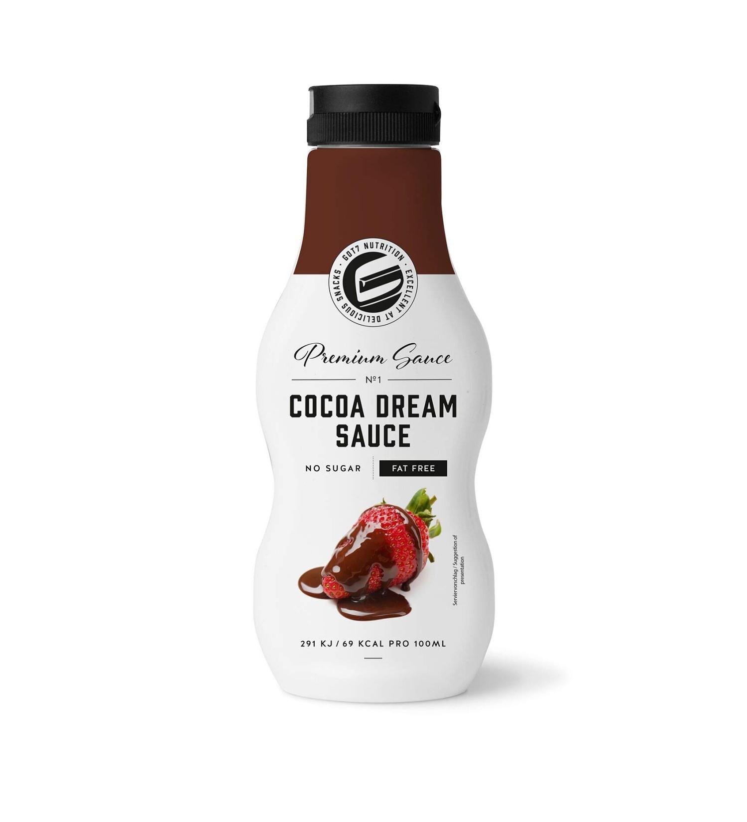 GOT7 SWEET Premium Cocoa Dream Chocolate Sauce - Low Calorie Dessert Sauce for Weight Loss (250ml) - Buy Online on GoSupps.com
