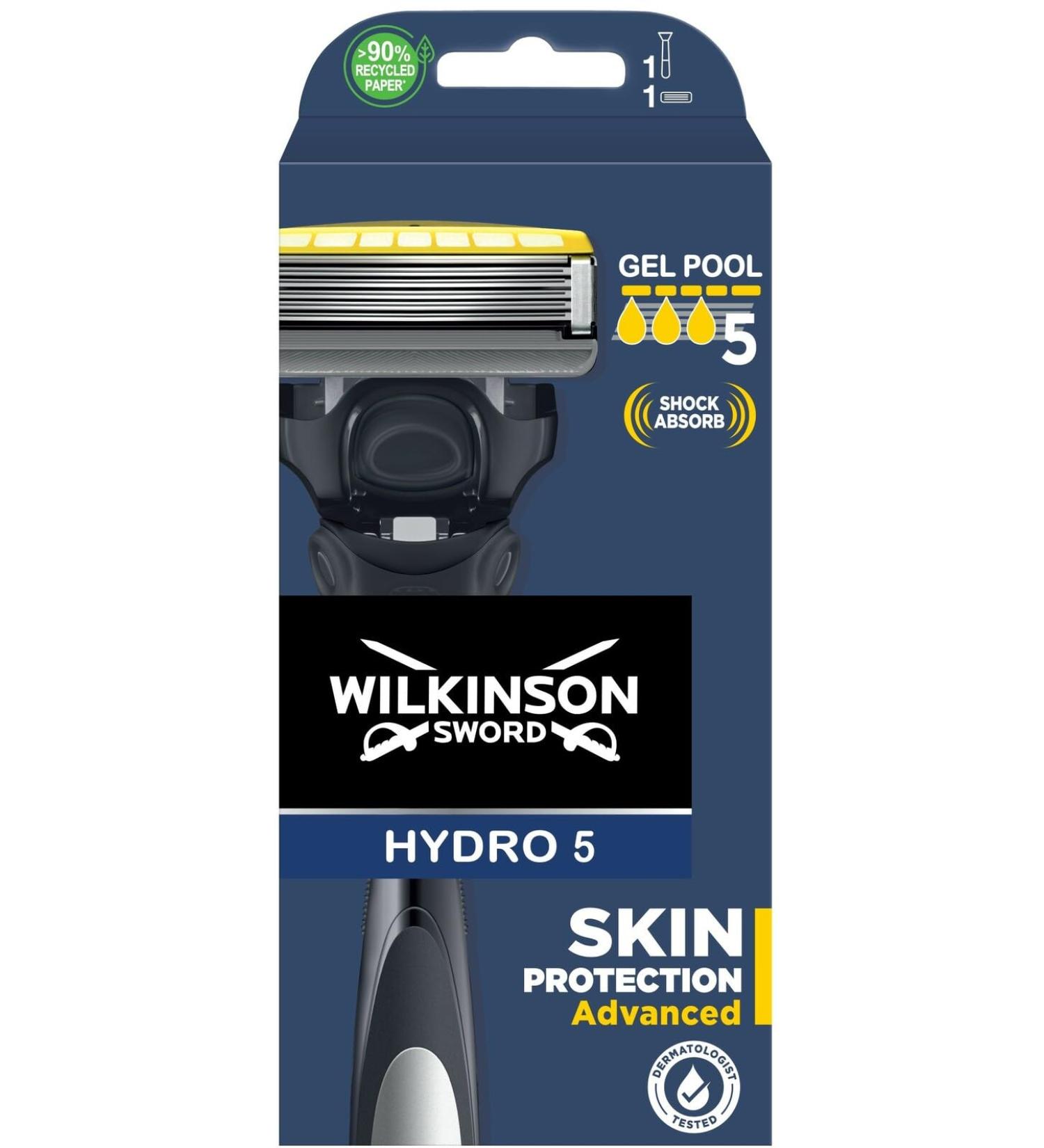WILKINSON SWORD - Hydro 5 Skin Protection For Men | Advanced | Razor Handle + 1 Blade Refill