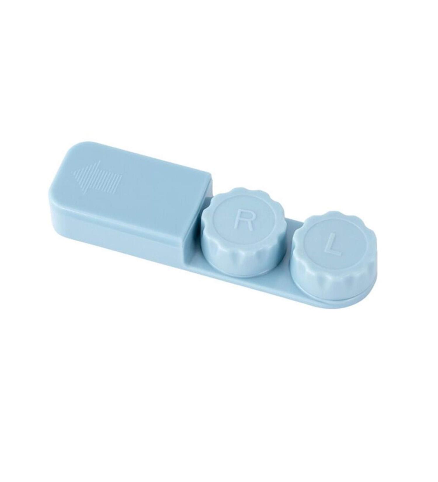 Cute Pocket Mini Contact Lens Case Travel Kit Perfect for Girls' Womens' Gifts (Blue) - Buy Online on GoSupps.com