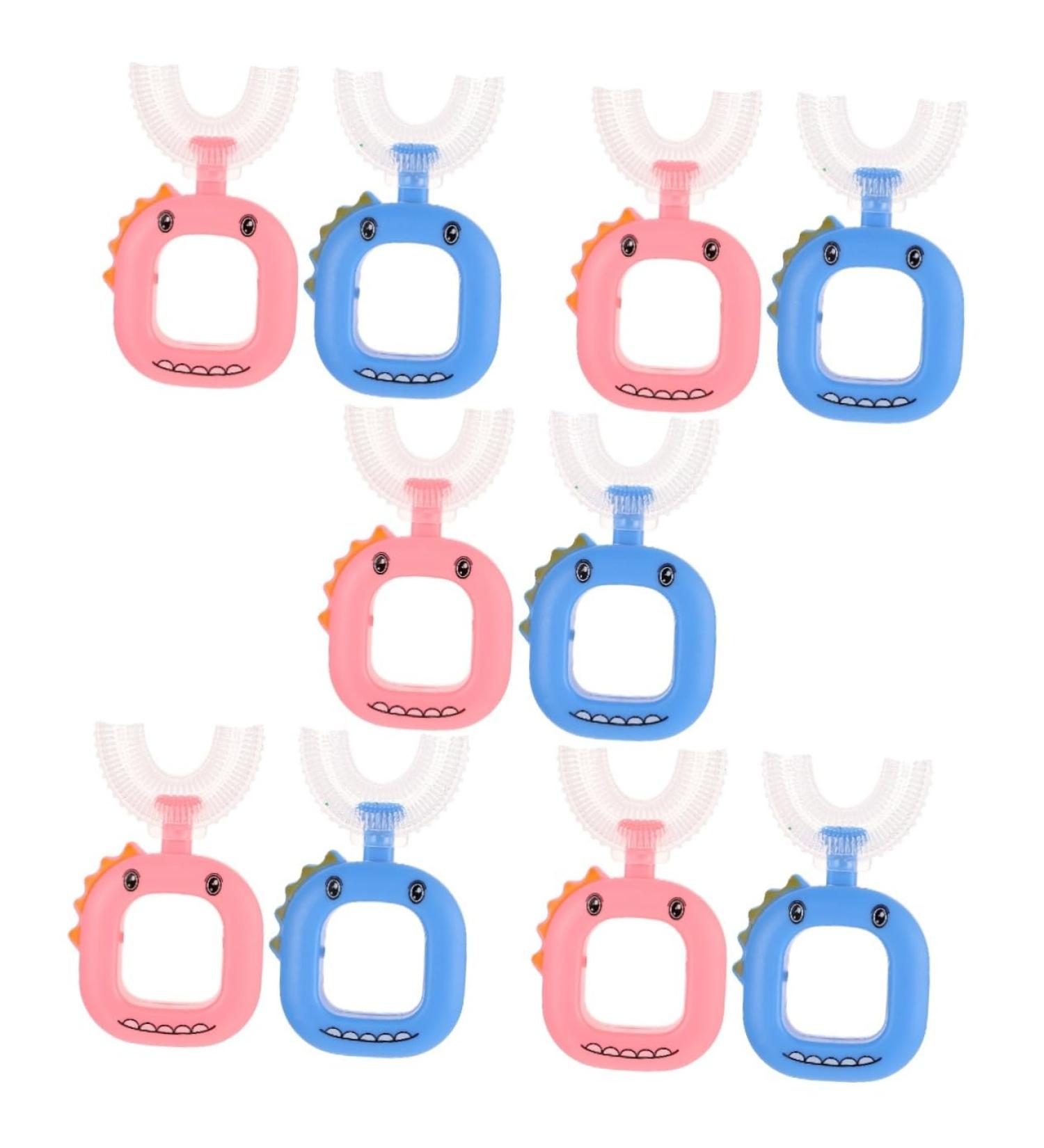 Gatuida 10 pcs U-Shape Silicone Toothbrushes for Kids - Safe Manual Cleaning Tool & Baby Peebles Accessories - Buy Online on GoSupps.com