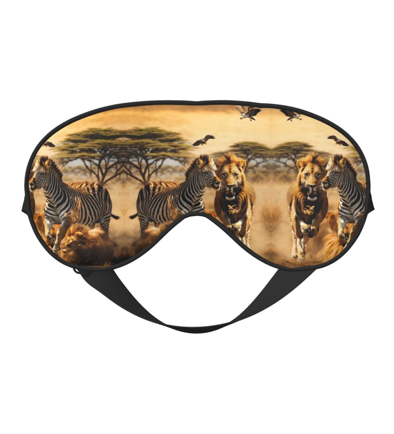 Zebra Animal Print Unisex Sleeping Eye Mask - Soft Comfortable Light-Blocking Sleep Mask for Better Rest - Buy Online on GoSupps.com