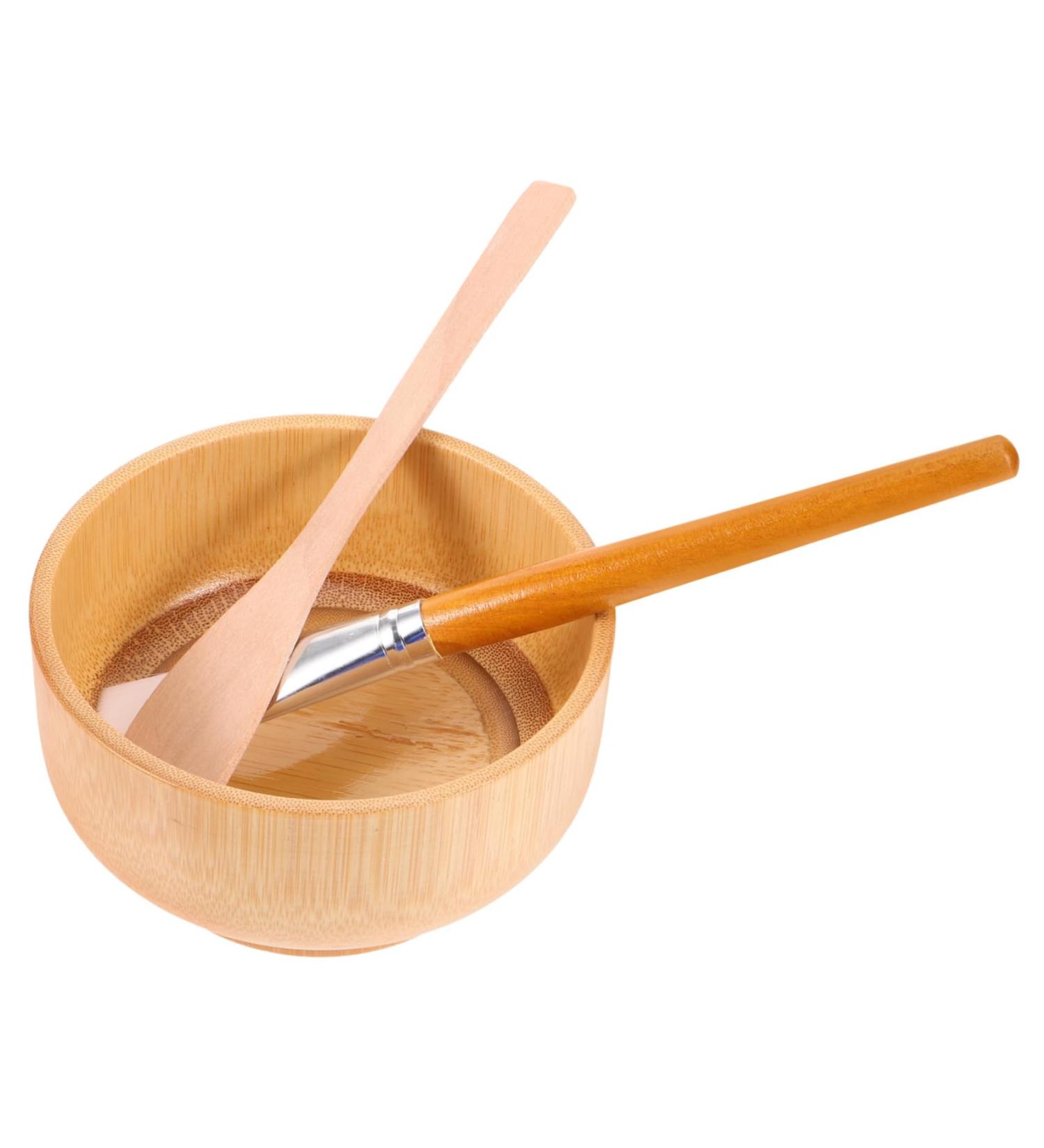 Beavorty Wooden Mask Bowl Set - Beauty Mixing Bowl & DIY Facial Mask Tools for Estheticians | Ideal for Clay & Mud Masks - Buy Online on GoSupps.com