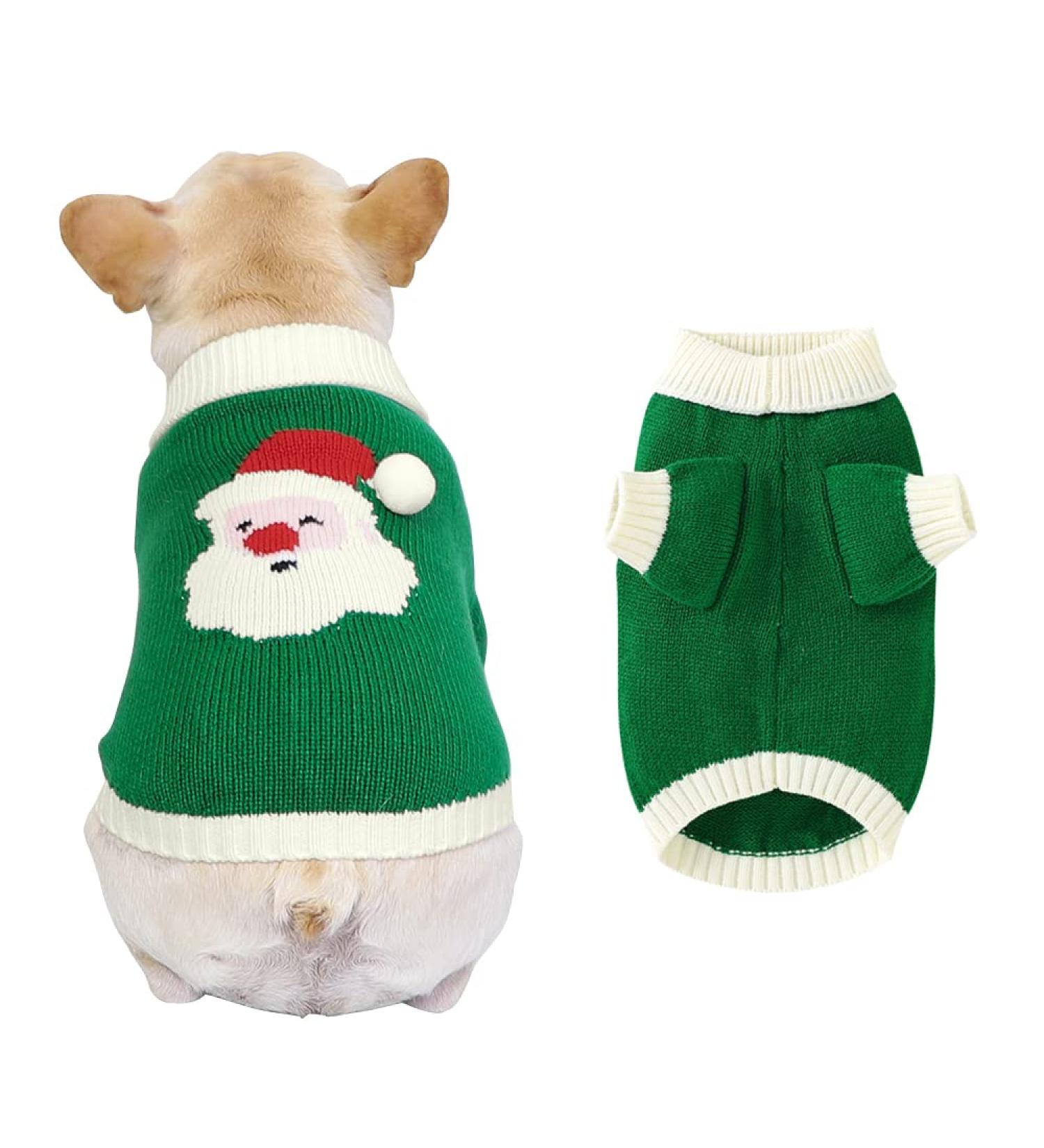 Dog Sweater for Small Dogs - Christmas Snowman T-Shirt | Soft & Thick | Puppy Apparel (Green S) - Buy Online on GoSupps.com