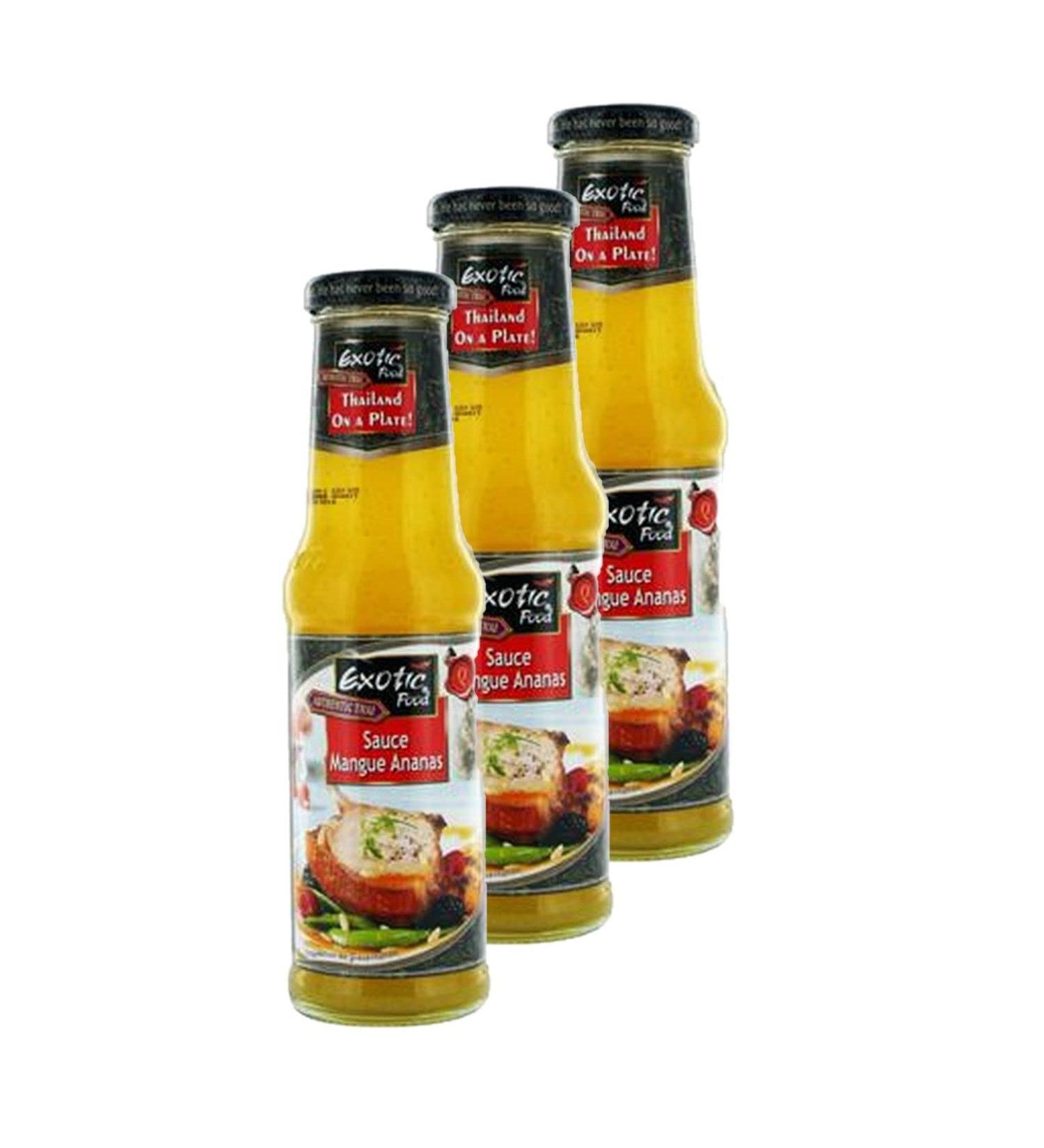 Exotic Food Set of 3 Pineapple Mango Sauce - Bottle 250 ml