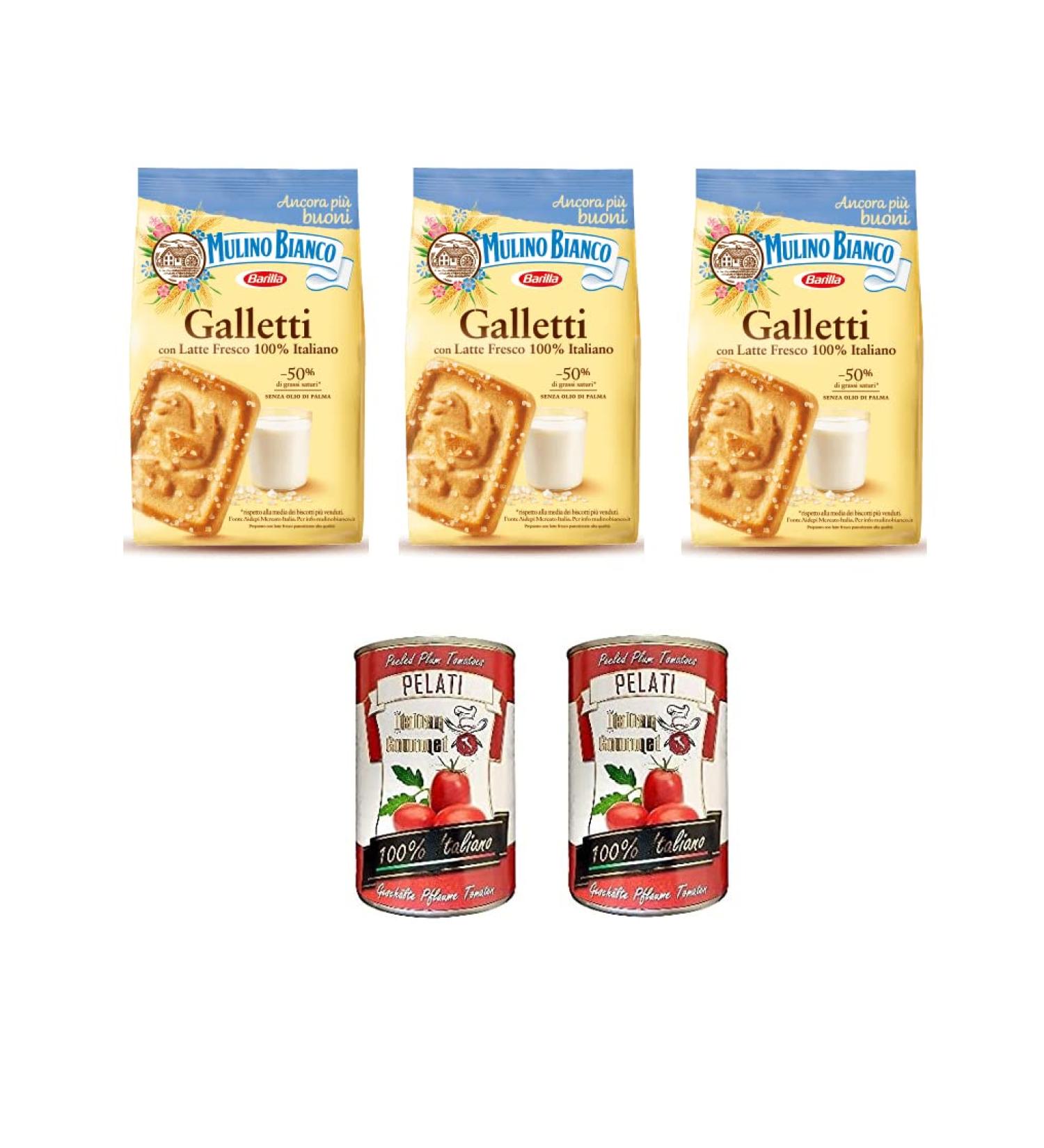  Italian Gourmet E.R. Mulino Bianco Galletti Biscuit Boxes 350 g Italy Cookies + Italian Gourmet 100 % Italian 2 x 400 g - Buy Online on GoSupps.com