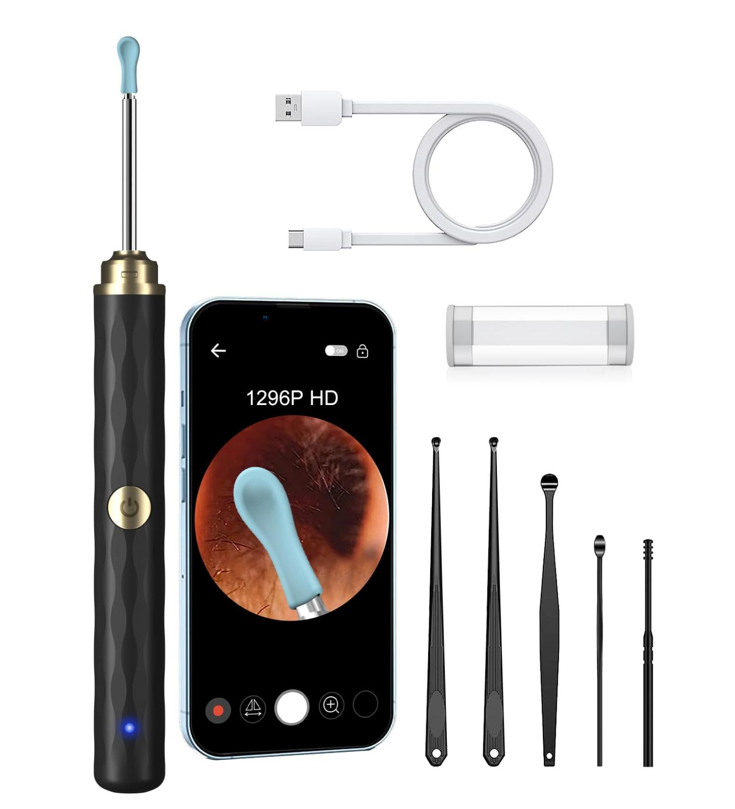 Ear Wax Removal Tool Camera Black and Yellow