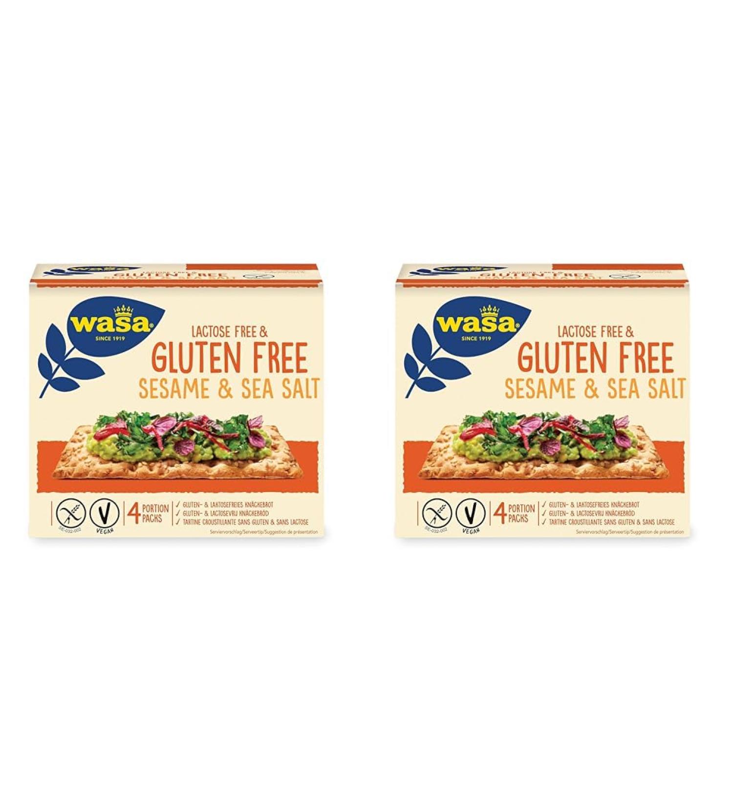 Wasa Crispbread Gluten Free & Lactose Free - Sesame & Sea Salt (240g Pack of 2) - International Shipping Available - Buy Online on GoSupps.com