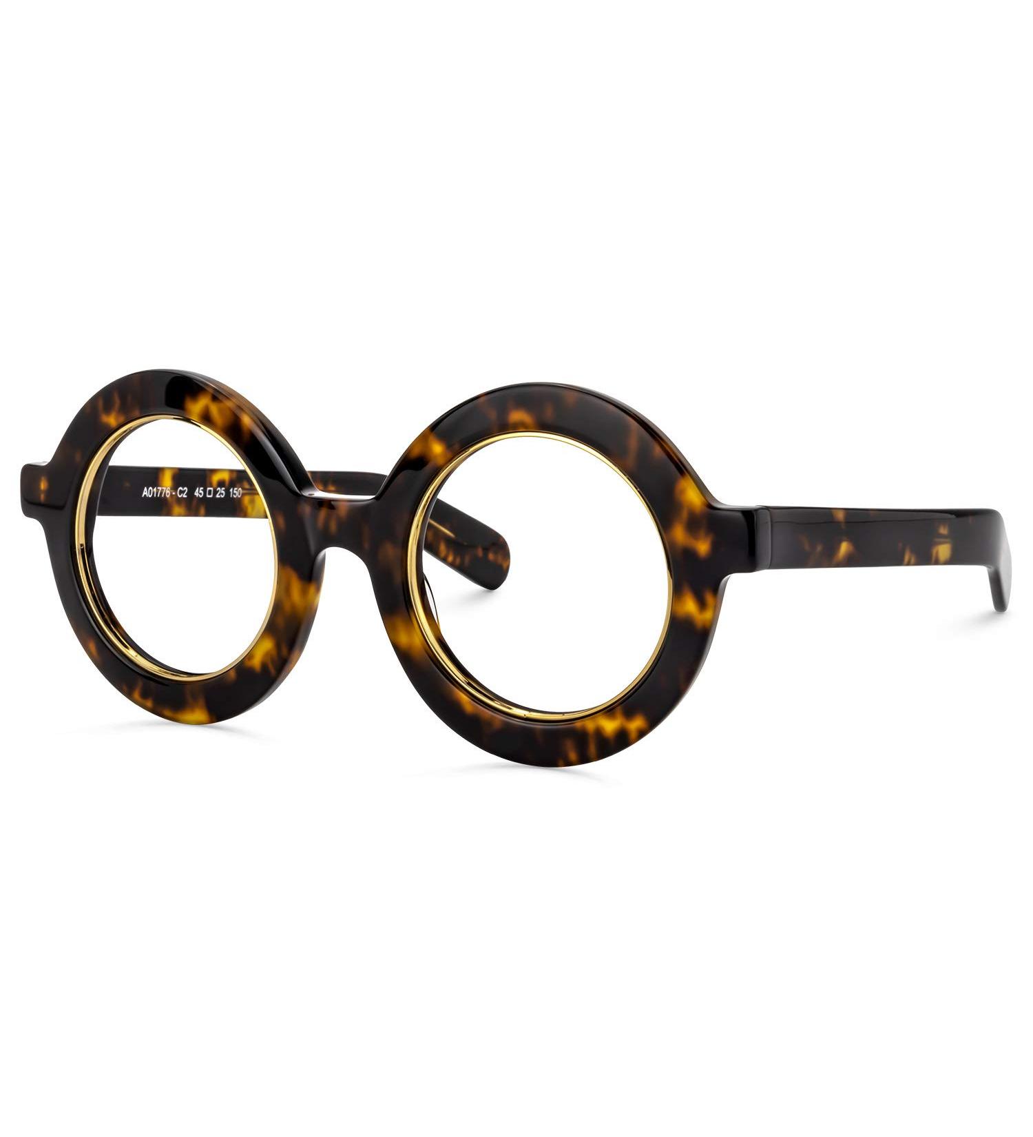 Vooglam Gold Tortoise Blue Light Blocking Glasses for Men & Women | Anti-UV Eyestrain Eyewear OA01776-02 - Buy Online on GoSupps.com