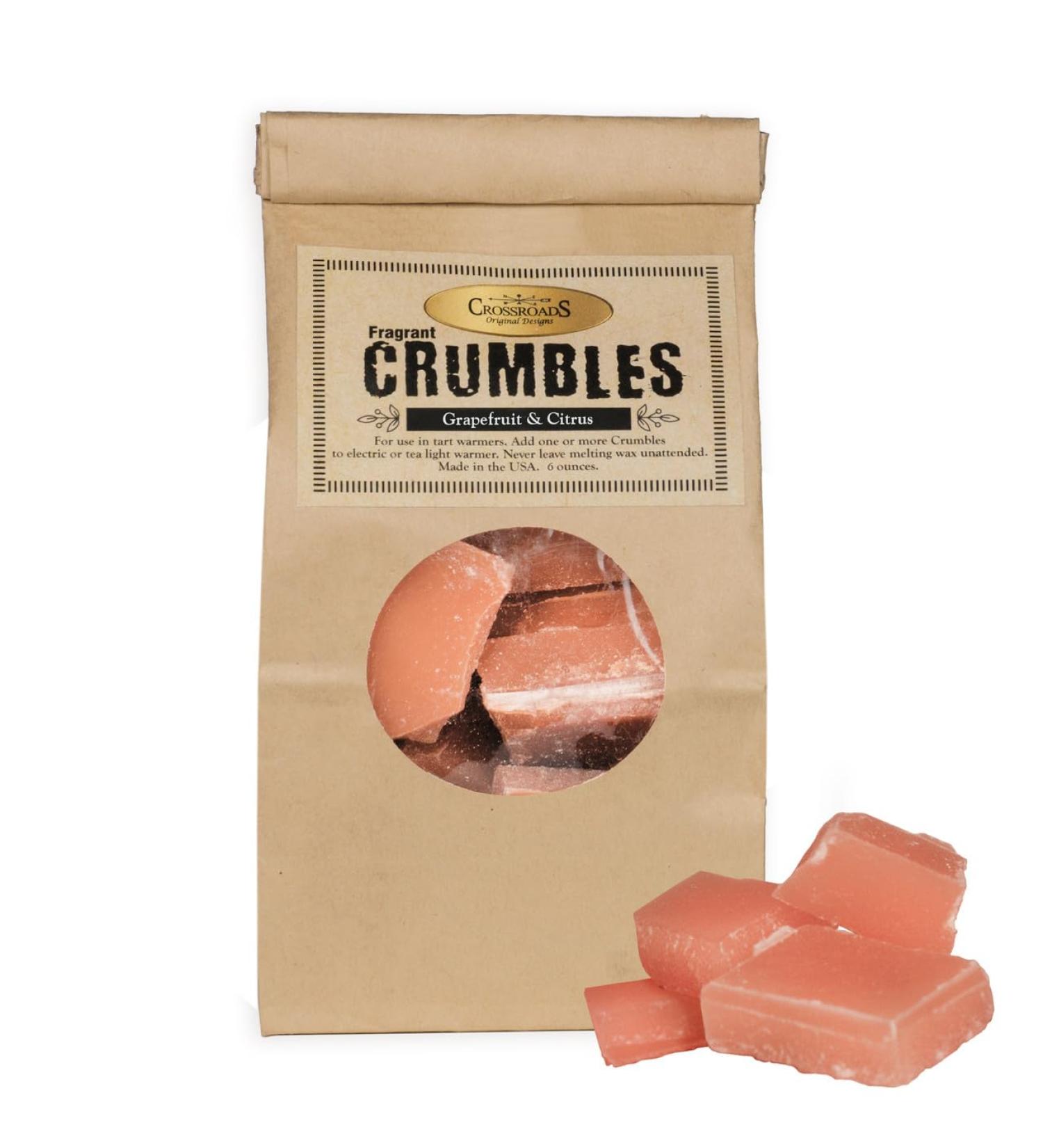 CROSSROADS Original Designs Grapefruit and Citrus Wax Crumbles 6 Oz Home Fragrance Orange