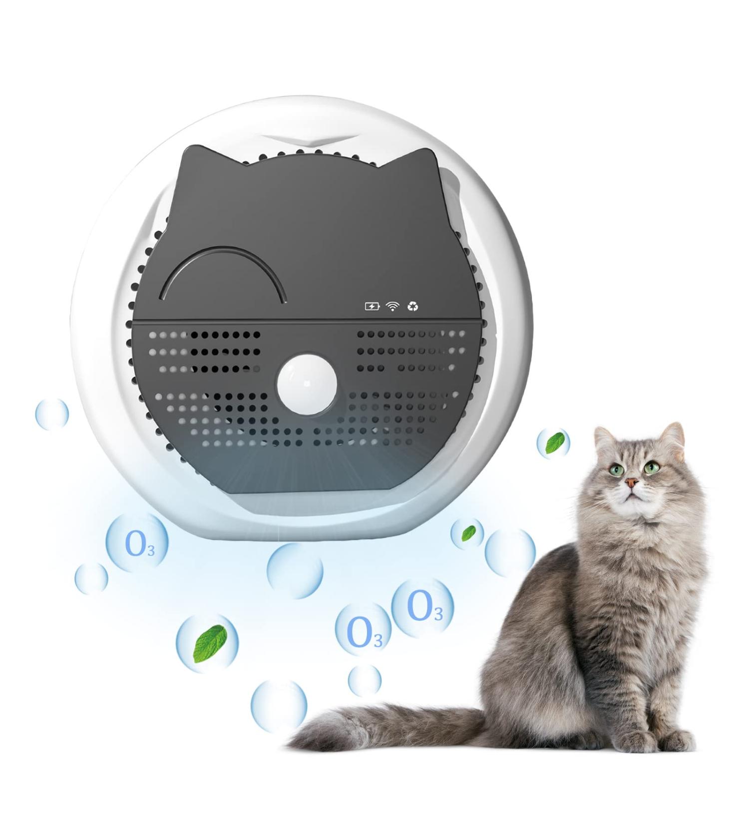 Cat Litter Deodorizer & Odor Eliminator - 99% Effective Neutralizer for Cat Urine | Portable Air Purifier A01 - Buy Online on GoSupps.com