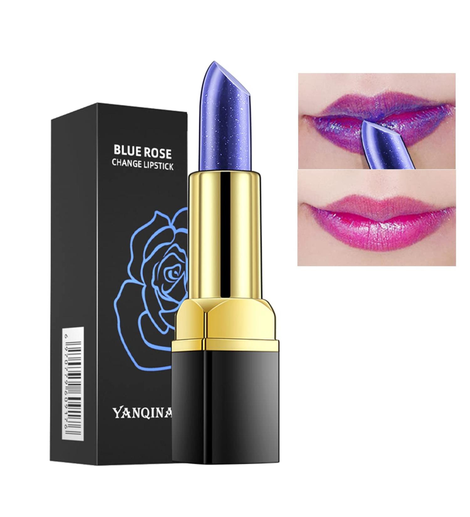 Paminify Blue Shimmer Color Changing Lipstick Magic Lazy Lipstick Nutritious Balm for Women - Buy Online on GoSupps.com