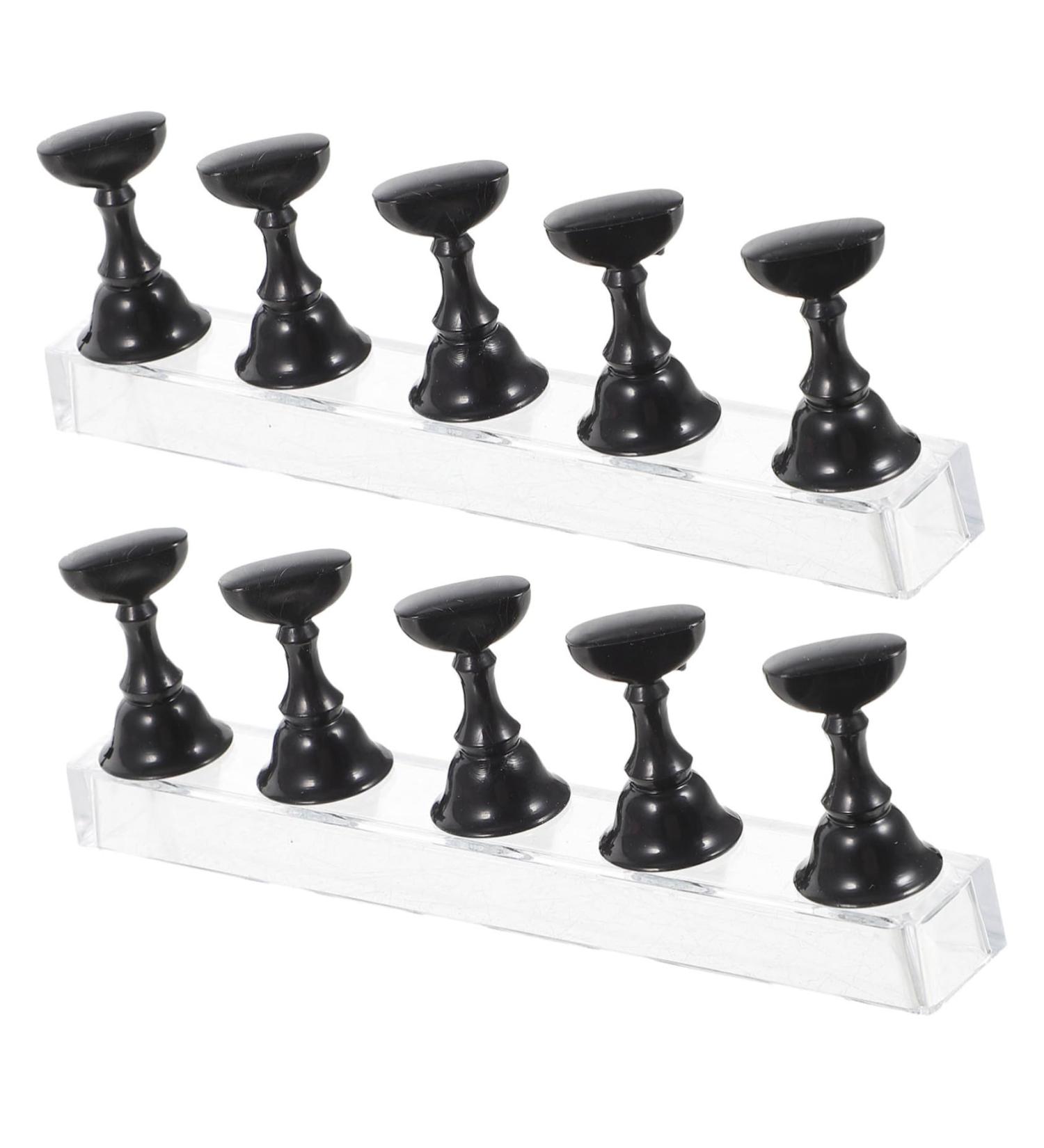 POPETPOP 2 Sets Nail Checkerboard Nail Stand Display Press on Nail Kit Nail Holder for Painting Nails Press on Nail Stand Nail Display Stand Nail Tips Holder Japanese Acrylic Rack Bracket 2.5x1.4x1.4cm Black - Buy Online on GoSupps.com