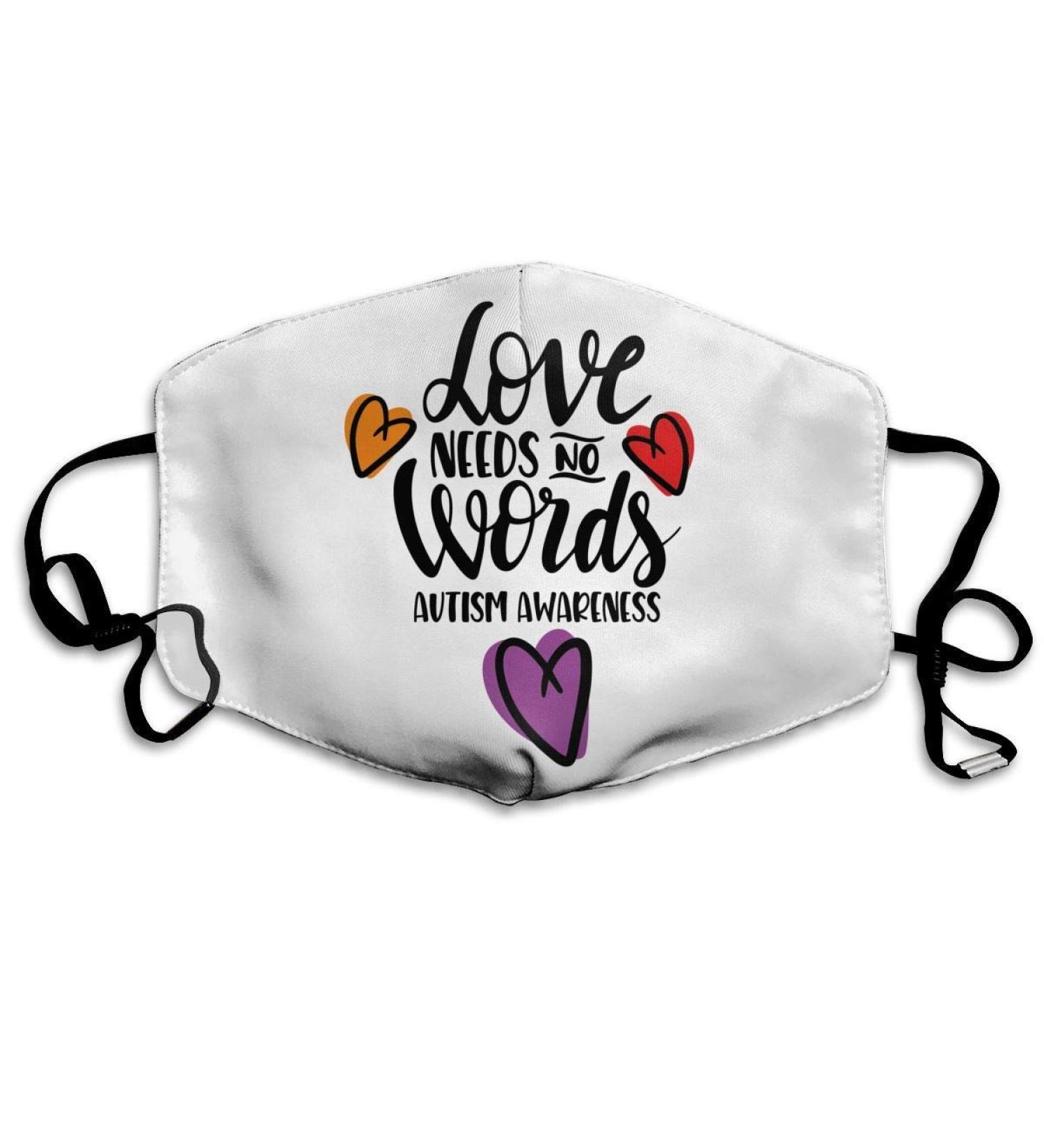 Breathable premium facial protection cover love does not need words women men anti wind dust protection protective cover for skiing camping travel safety daily use