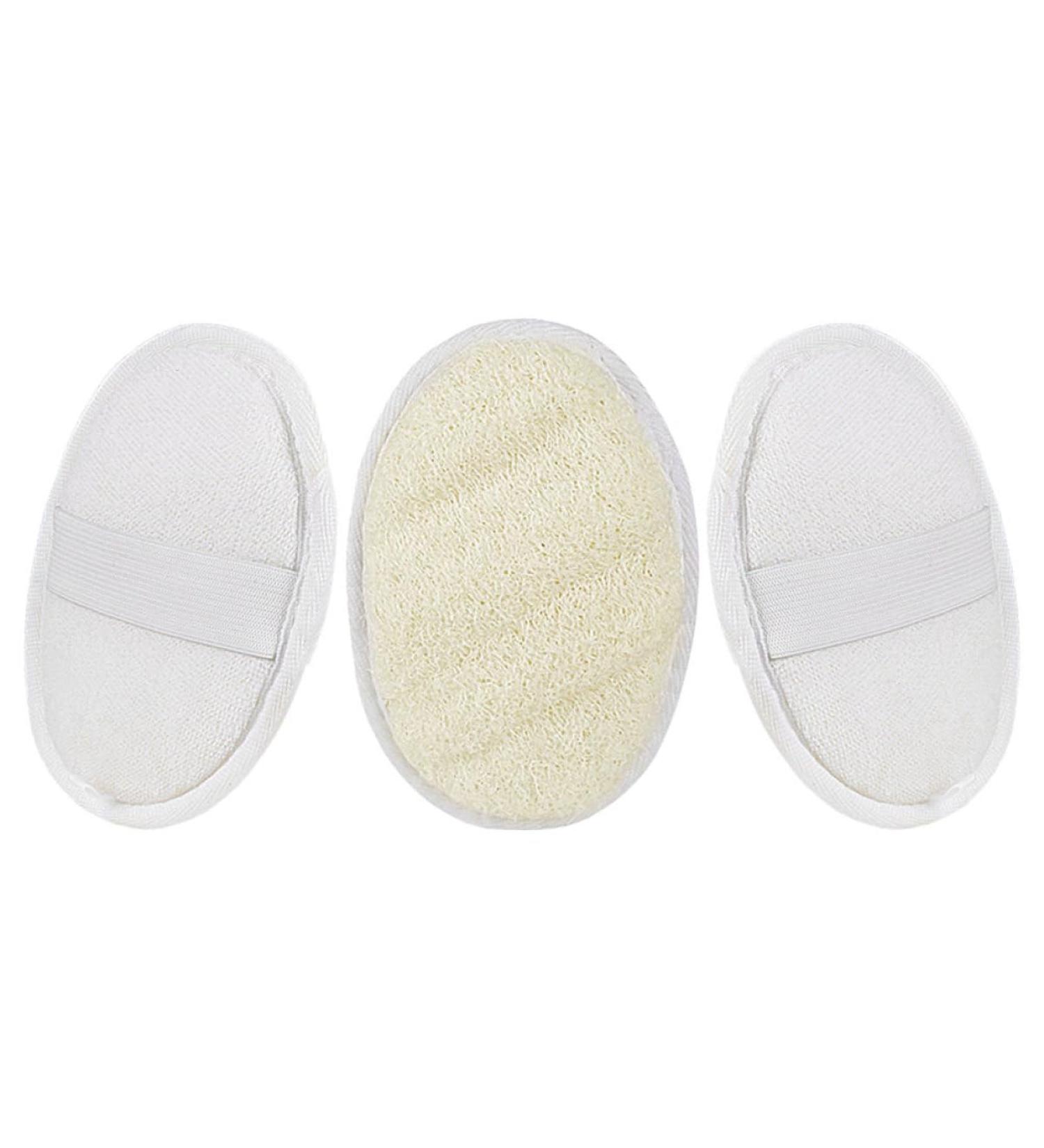 3pcs Exfoliating Loofah Body Wash Scrubbers | Shower Loofah Pads for Glowing Skin | International Shipping - Buy Online on GoSupps.com