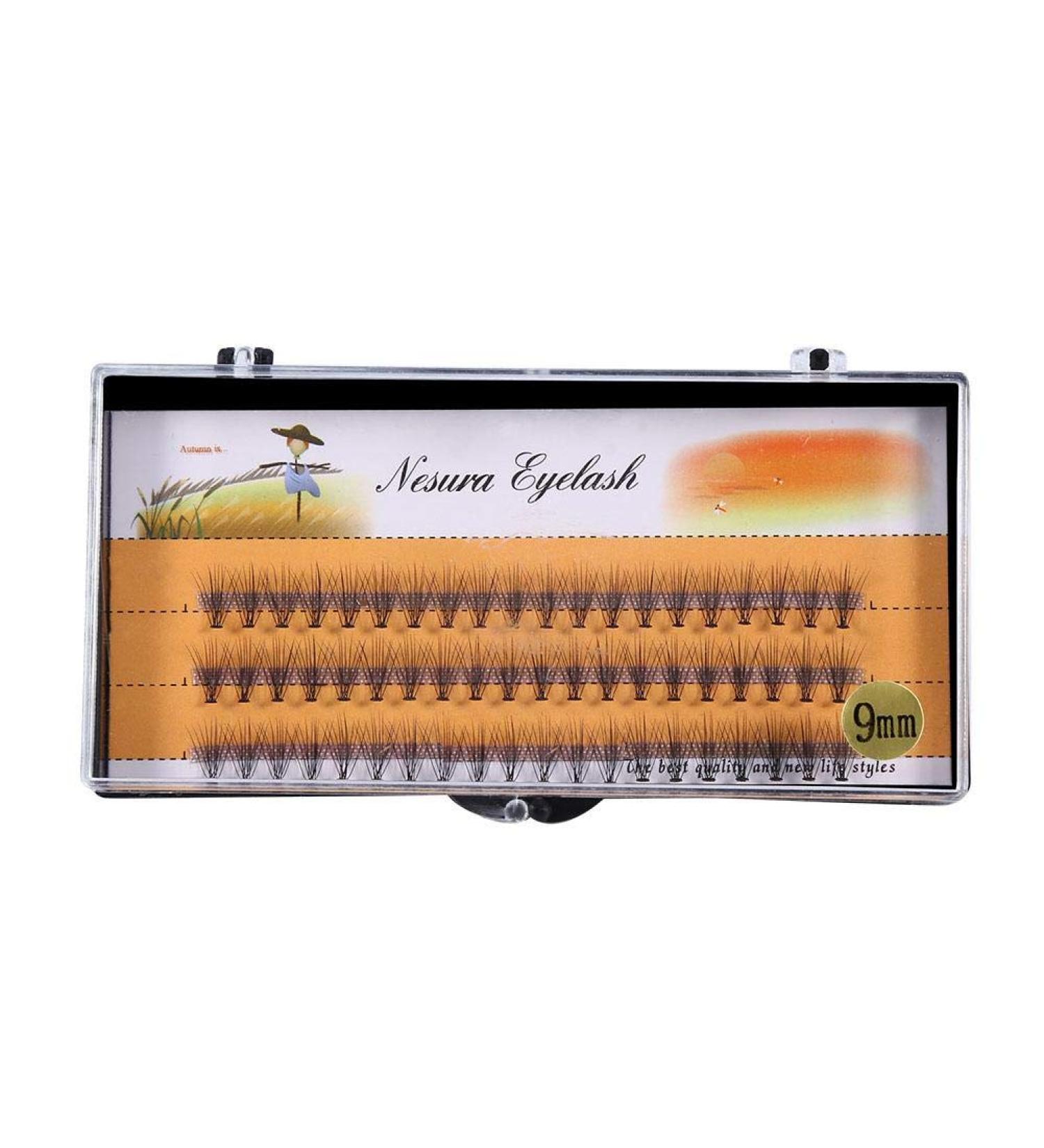 Shop Anggrek Natural Soft False Eyelash Extensions | 9mm Fluffy Cat Eye Fans | 60 PCs Volume Knots for Ultimate Glam - Buy Online on GoSupps.com