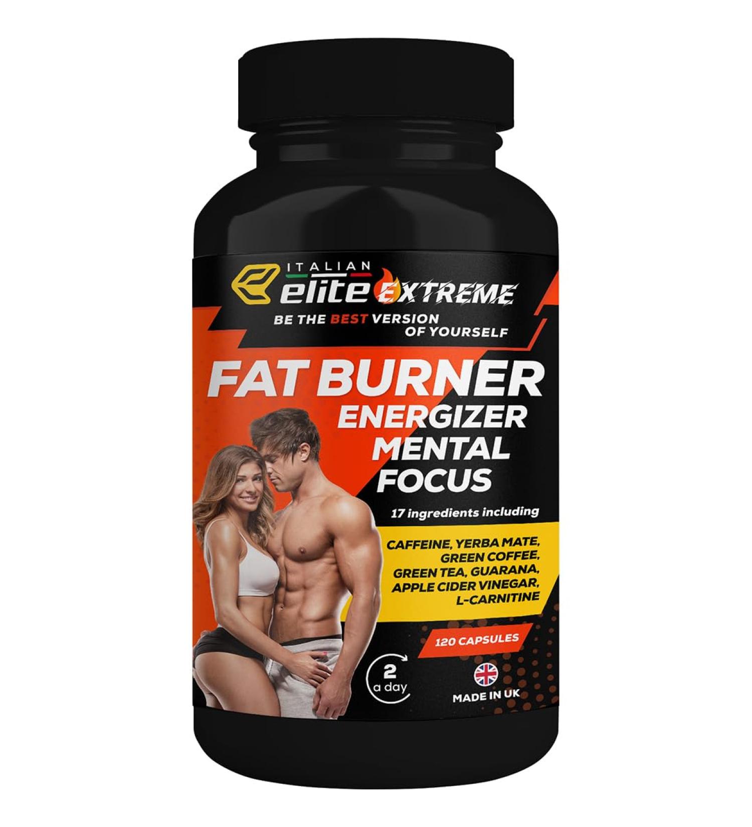Italian Elite Elite Extreme Dietary Supplements 120 capsules with caffeine glucomannan carnitine guarana tyrosine green tea guarana for women and men gs1 - Buy Online on GoSupps.com
