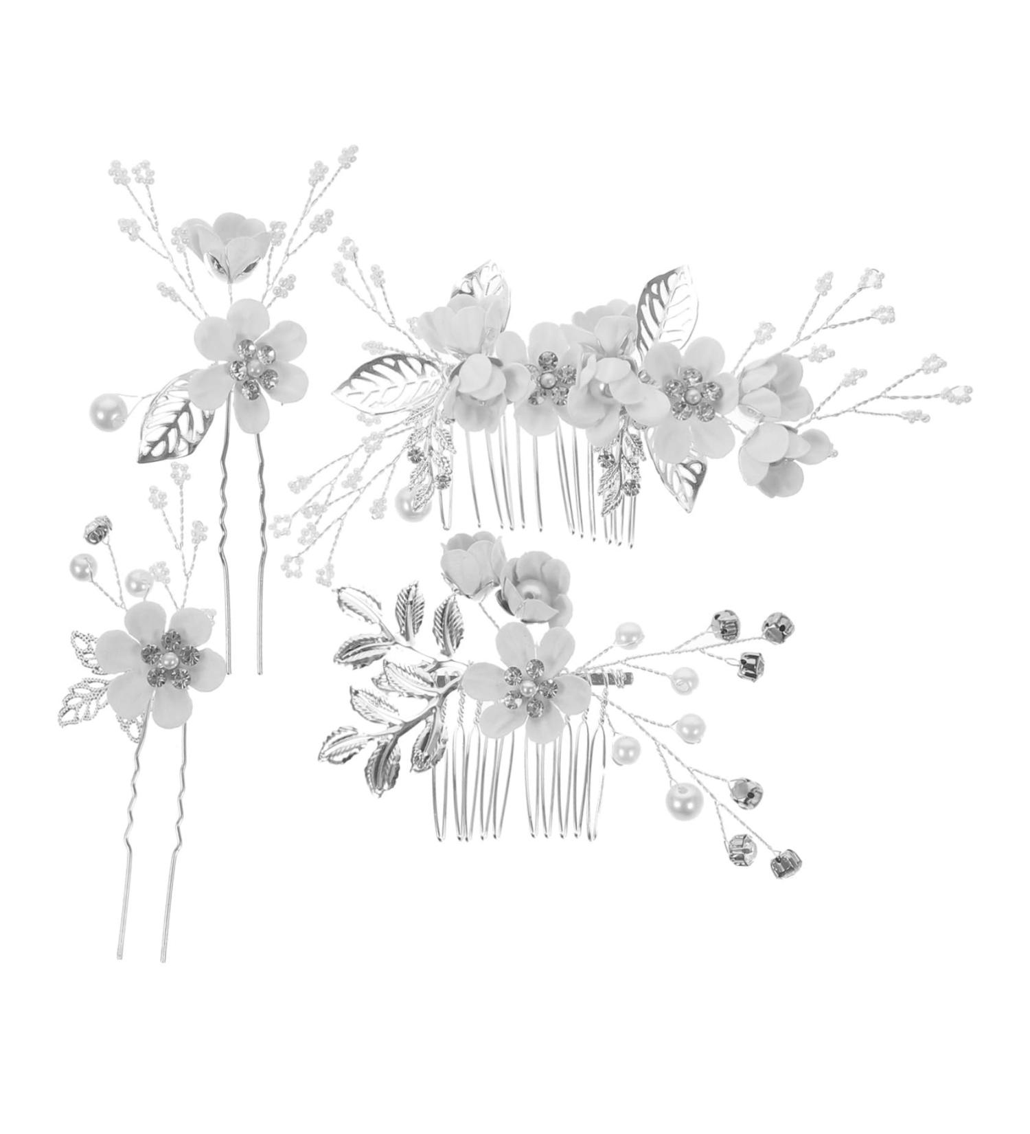 Ciieeo 1 Set Forest Fairy Flower Bridal Hair Accessories Wedding Dress Accessories Yellow 4-piece Set Bridal Pearl Hair Accessories Hair Barrettes Hair Accessories for Girls The Flowers - Buy Online on GoSupps.com