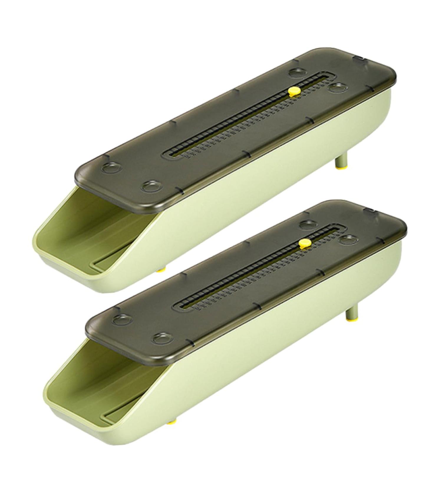 GLEAVI 2pcs Egg Storage Box Refrigerator Egg Drawer Eggs Egg Drawer for Refrigerator Egg Tray Crisper Green 33x9.2cm - Buy Online on GoSupps.com