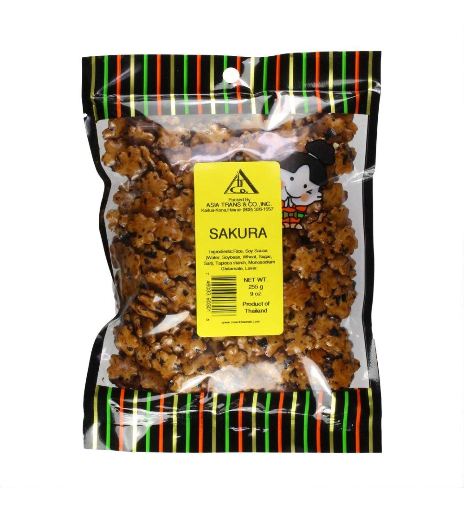 Sakura Arare Rice Crackers 7oz - Traditional Japanese Snack (1 Pack) - Buy Online on GoSupps.com
