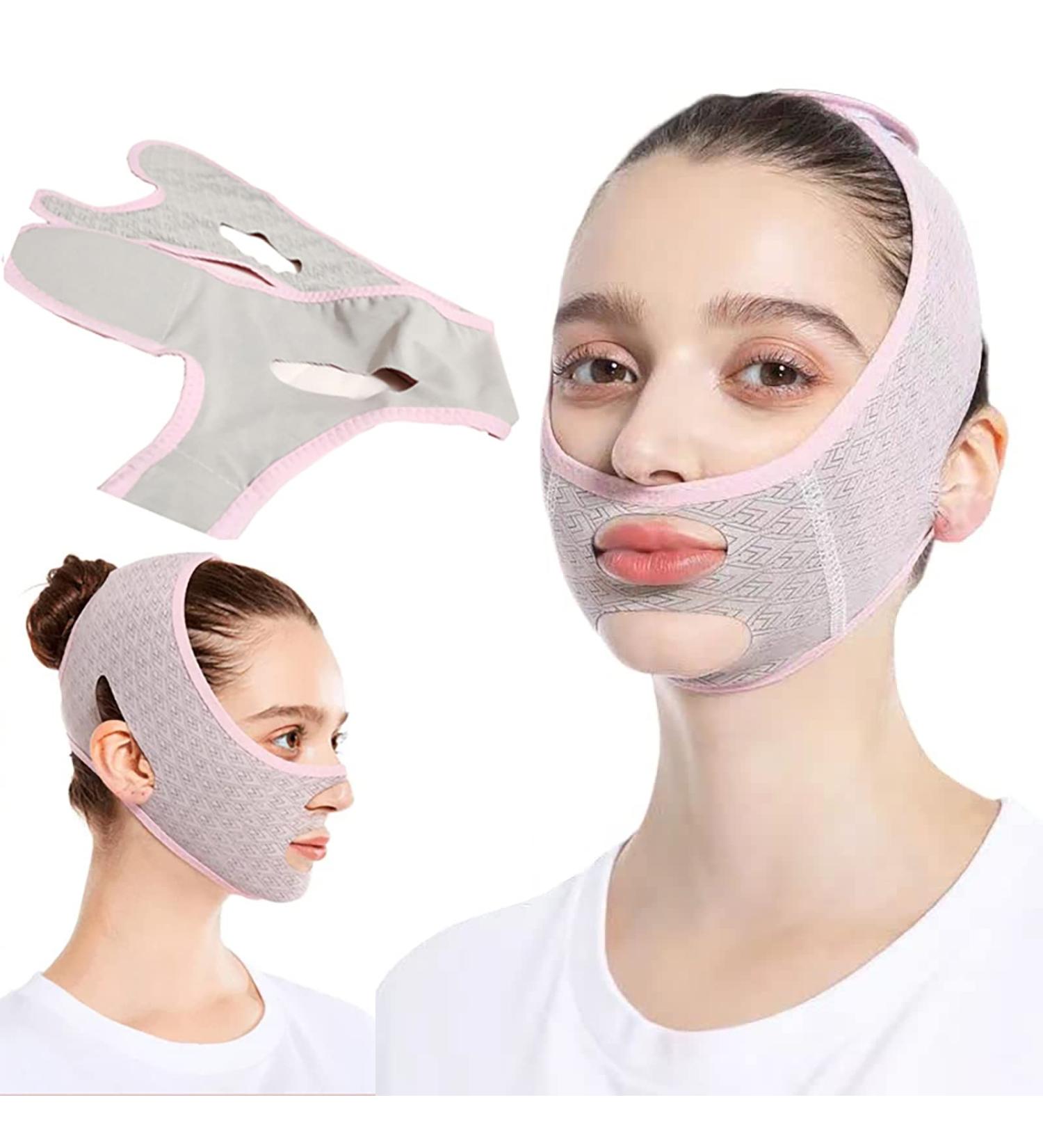 Onewly V Line Double Chin Reducer & Shaping Face Mask for Tightening and Firming - Reveal a V-Shaped Contoured Jawline instantly! - Buy Online on GoSupps.com