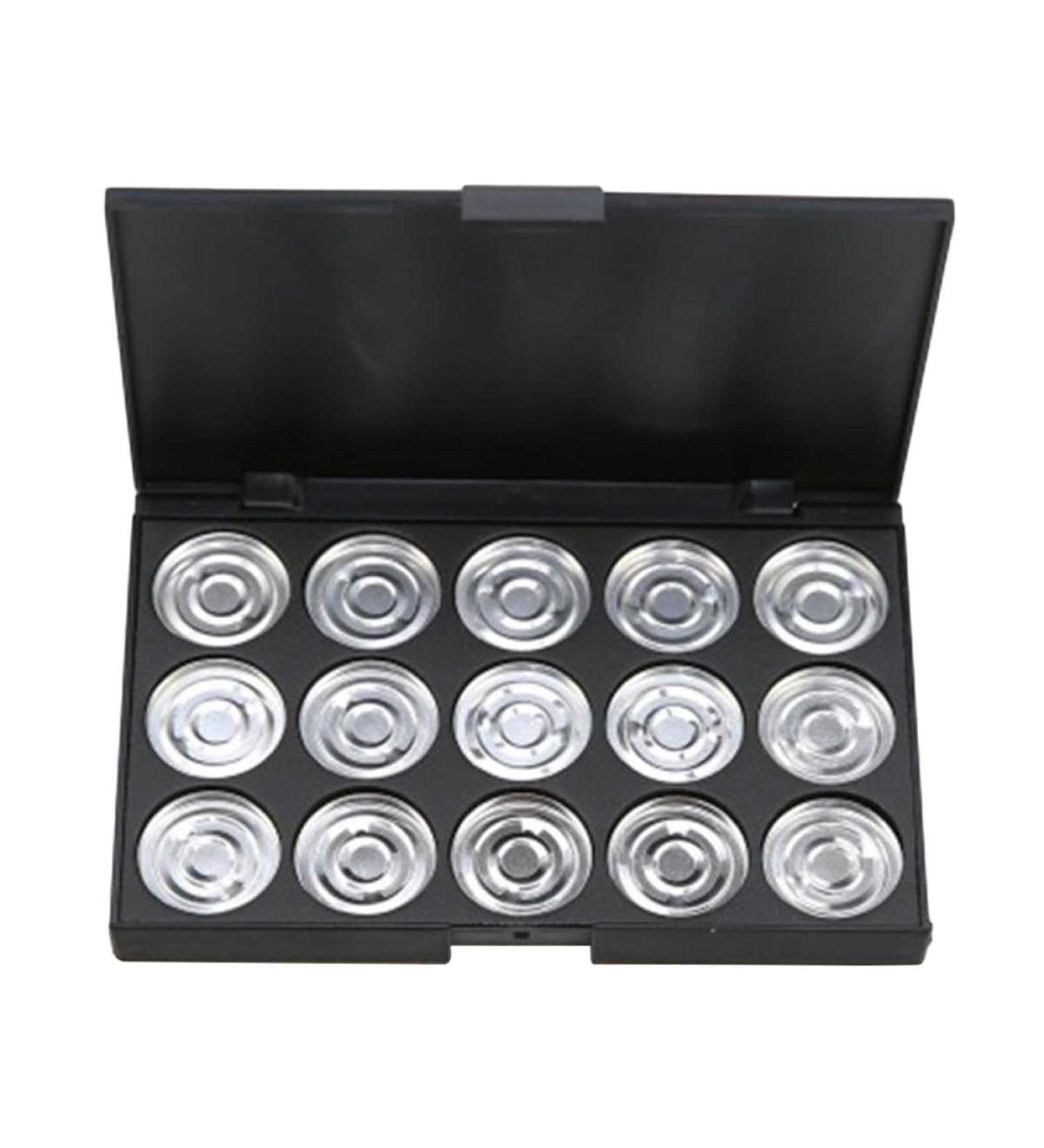 SOESFOUFU 15 Empty Eyeshadow Palette Empty Eyeshadow Case Empty Cosmetic Travel Cosmetic Case Silver - Buy Online on GoSupps.com