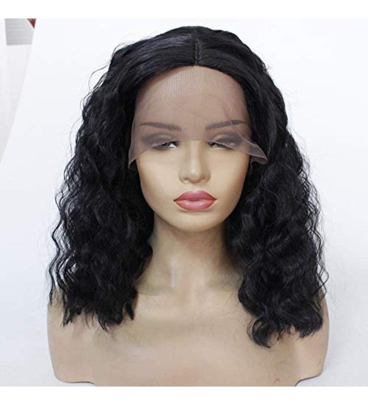 Buy Bghjue Short Curly Kinky Wig for Women - Fluffy Wavy Synthetic Hair Natural Big Curl Afro Wig with Bangs & Free Cap - International Shipping - Buy Online on GoSupps.com