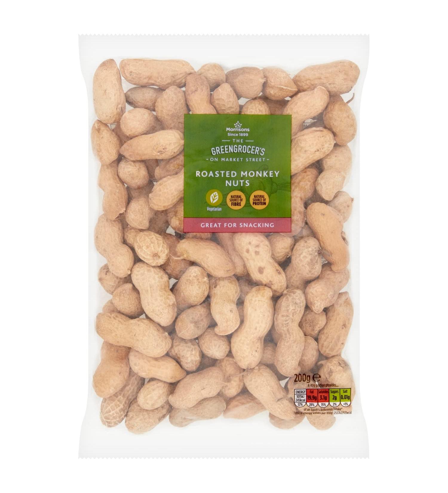 Morrisons Roasted Monkey Nuts 200g - Buy Online on GoSupps.com