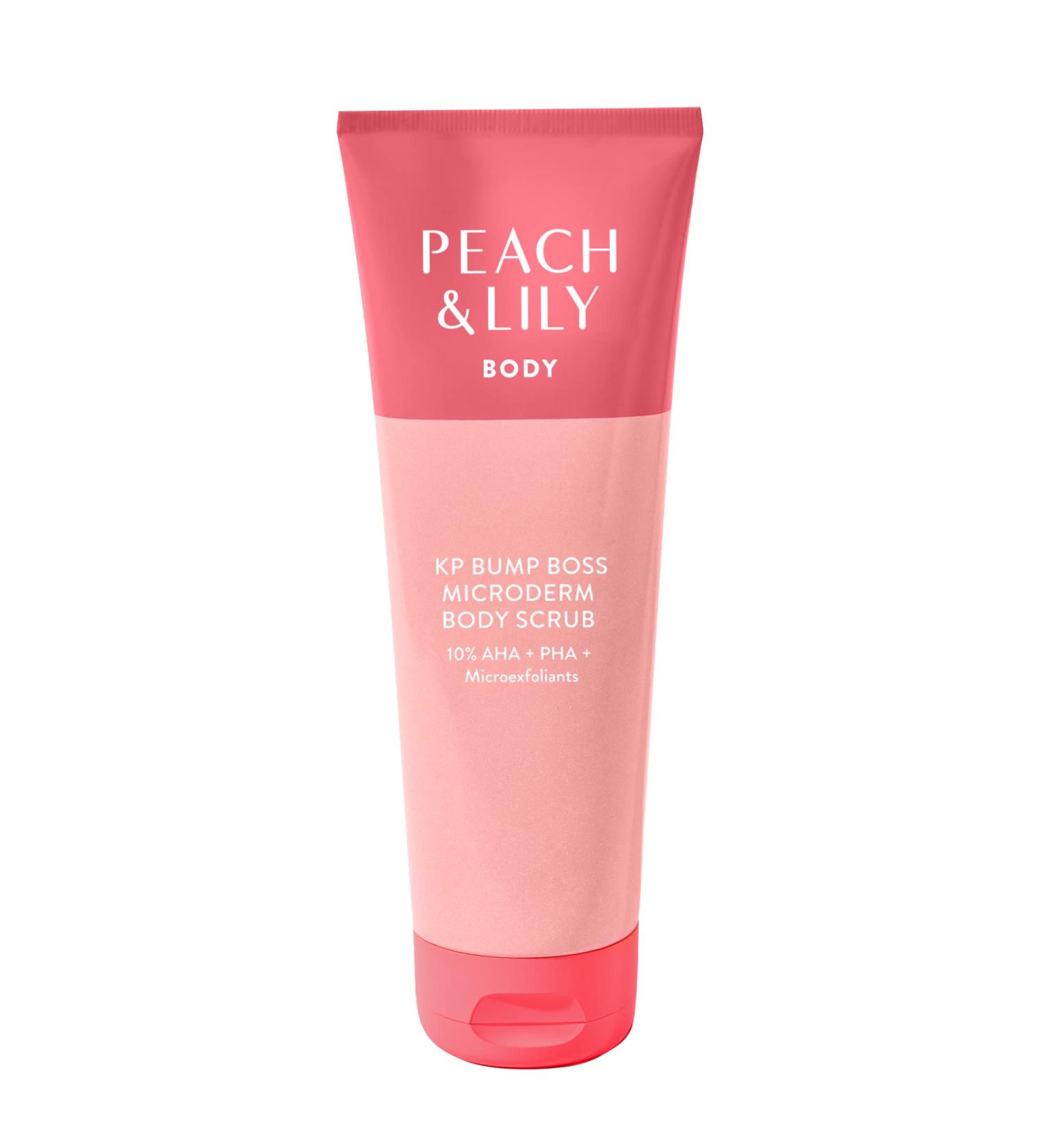 Peach & Lily KP Bump Boss Microderm Body Scrub | 10% AHA for Smooth, Silky-Soft, Radiant Skin | Clean, Non-Toxic, Cruelty-Free | 8.11 Oz - Buy Online on GoSupps.com