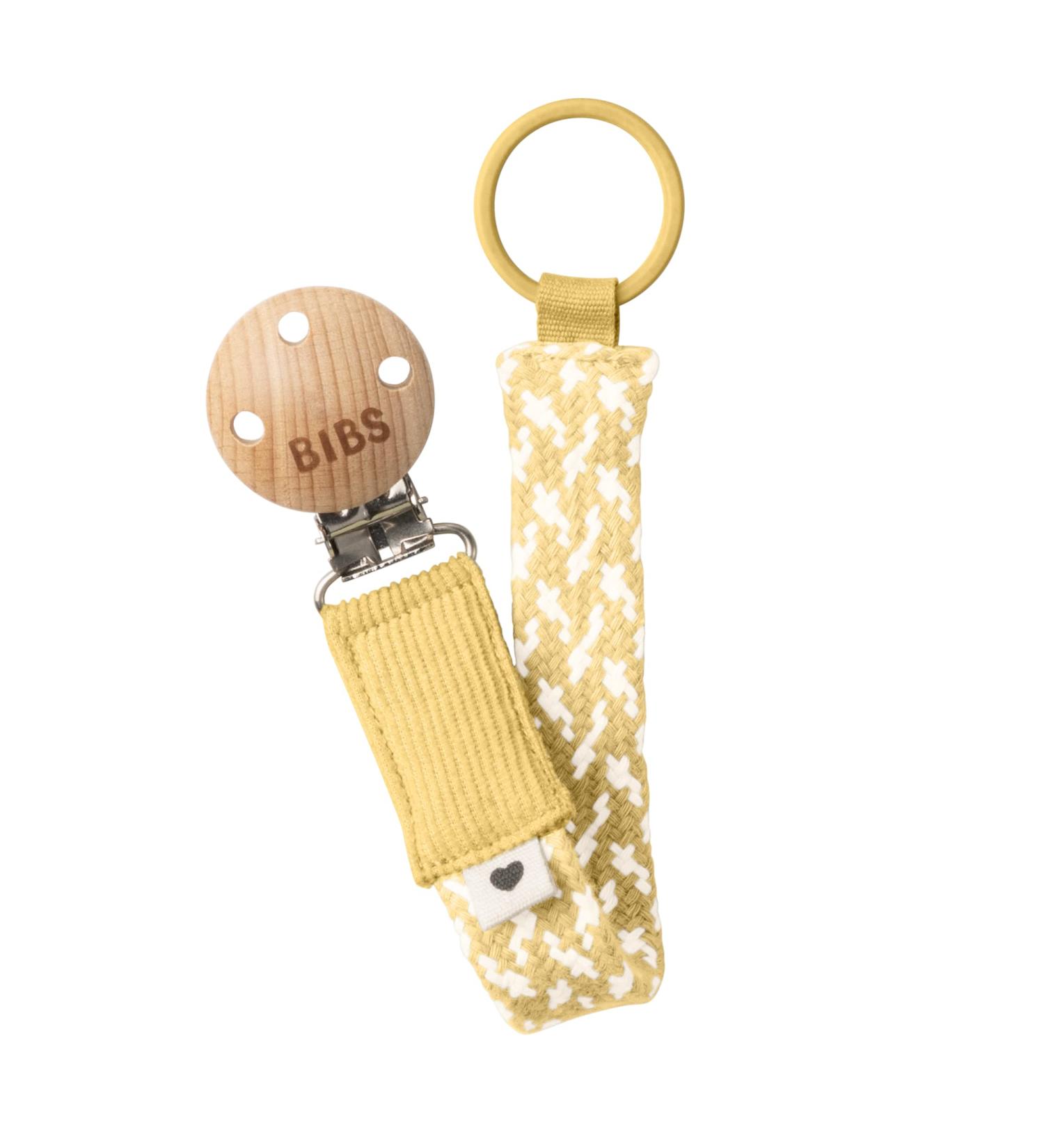 BIBS Organic Cotton Paci Braid Dummy Chain | Danish Design | Pale Butter/Ivory | 0-36 Months - Buy Online on GoSupps.com